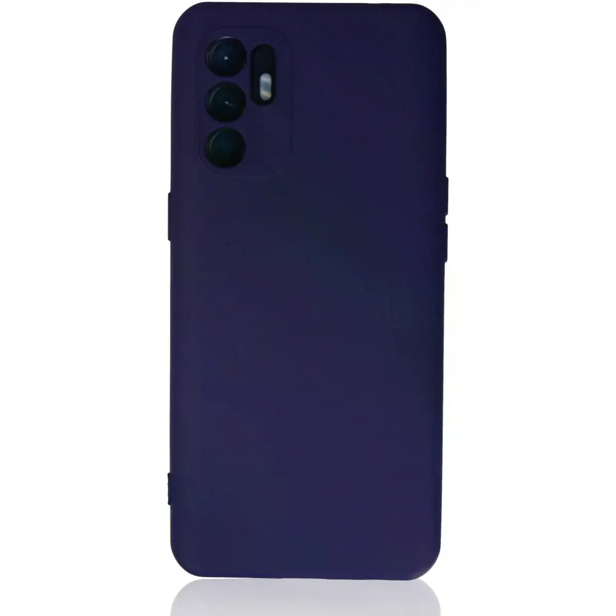 Oppo Reno 6 Kılıf Nano İçi Kadife Silikon - Mor