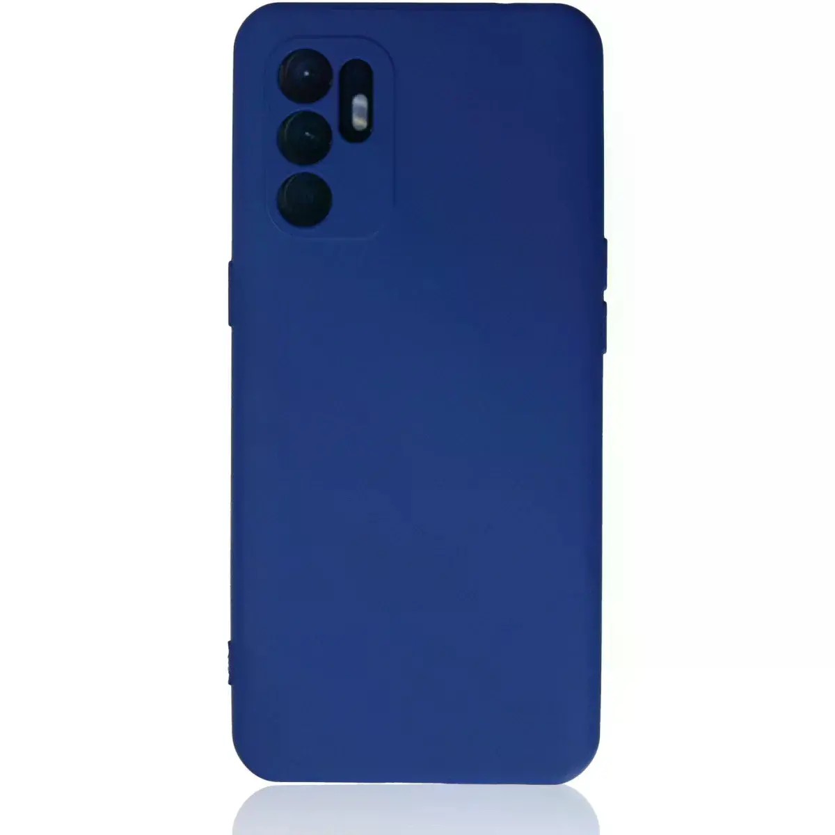 Oppo Reno 6 Kılıf Nano İçi Kadife Silikon - Mavi
