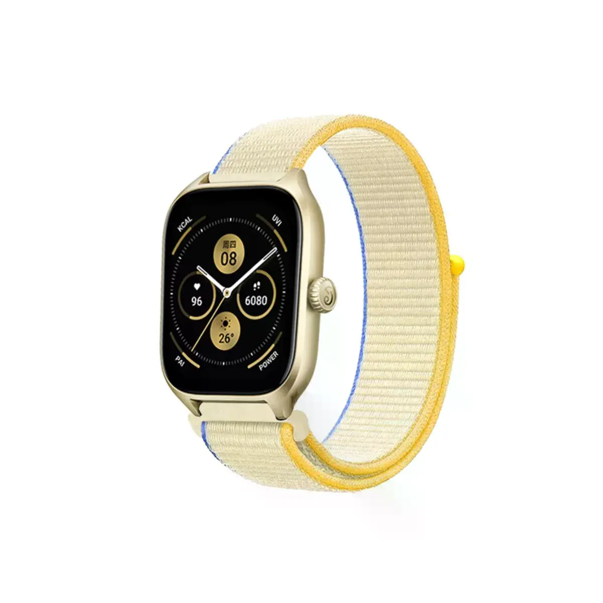 Watch 22mm Hasırlı Cırtcırtlı Kordon - Beyaz
