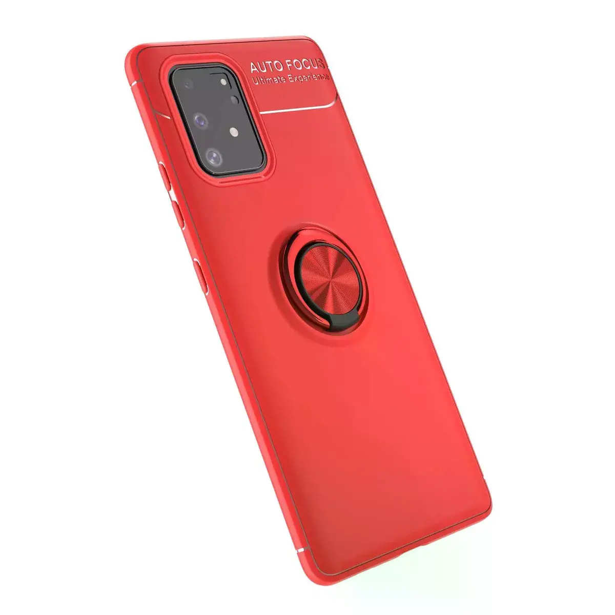 Samsung Galaxy A91 / S10 Lite Kılıf Range Yüzüklü Silikon - Kırmızı