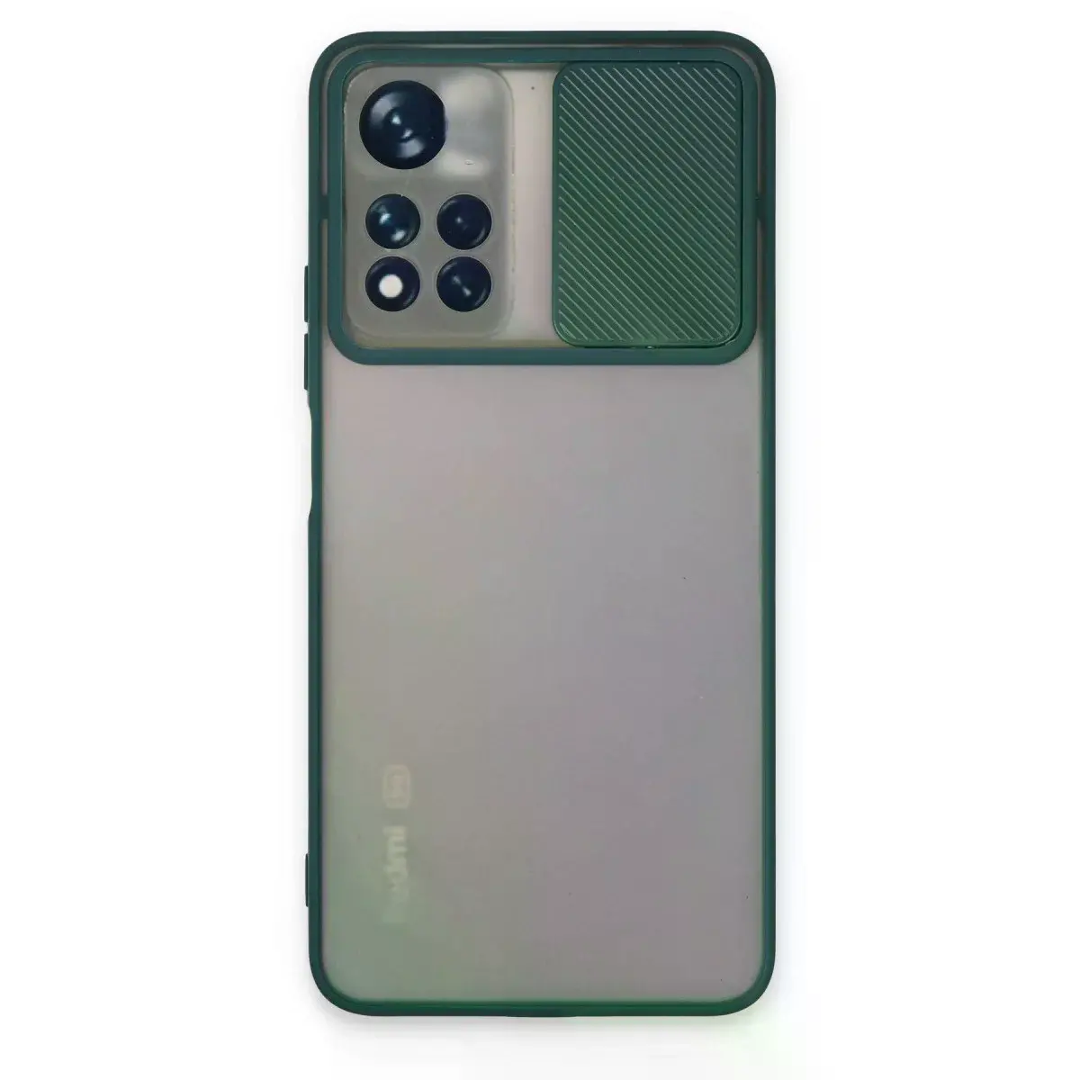 Xiaomi Redmi Note 11t Kılıf Palm Buzlu Kamera Sürgülü Silikon - Yeşil