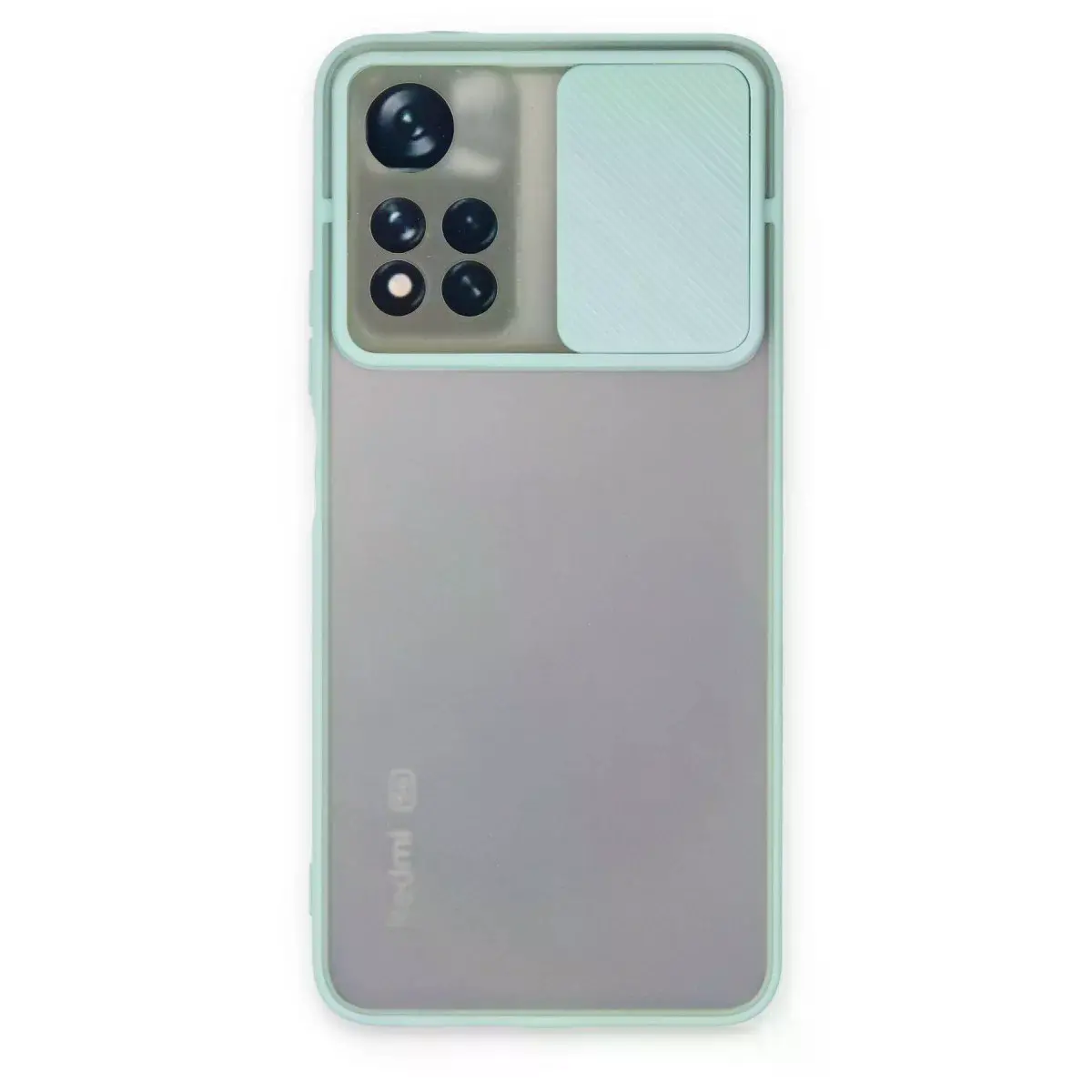 Xiaomi Redmi Note 11t Kılıf Palm Buzlu Kamera Sürgülü Silikon - Turkuaz