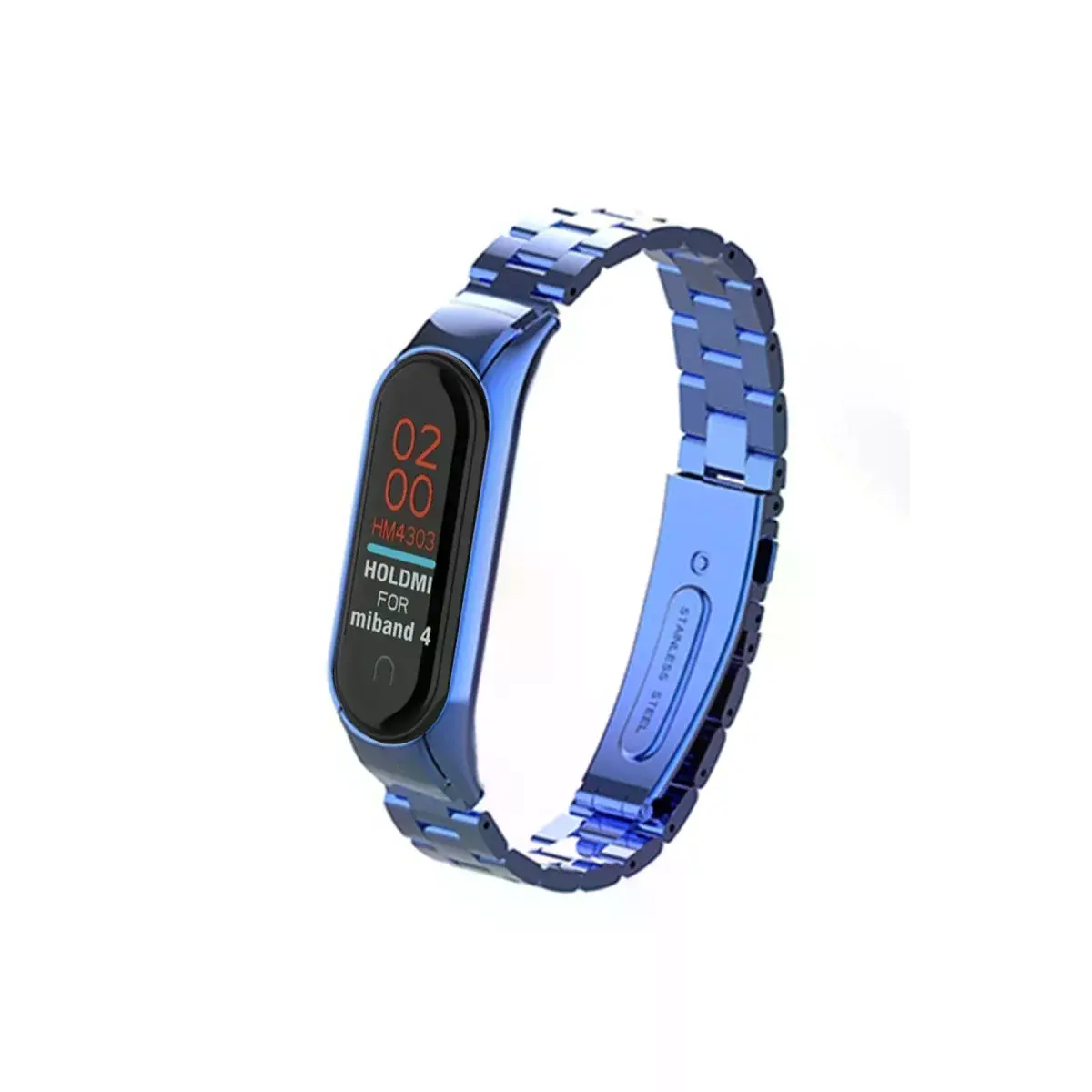 Xiaomi Mi Band 4 Metal Baklalı Kordon - Mavi