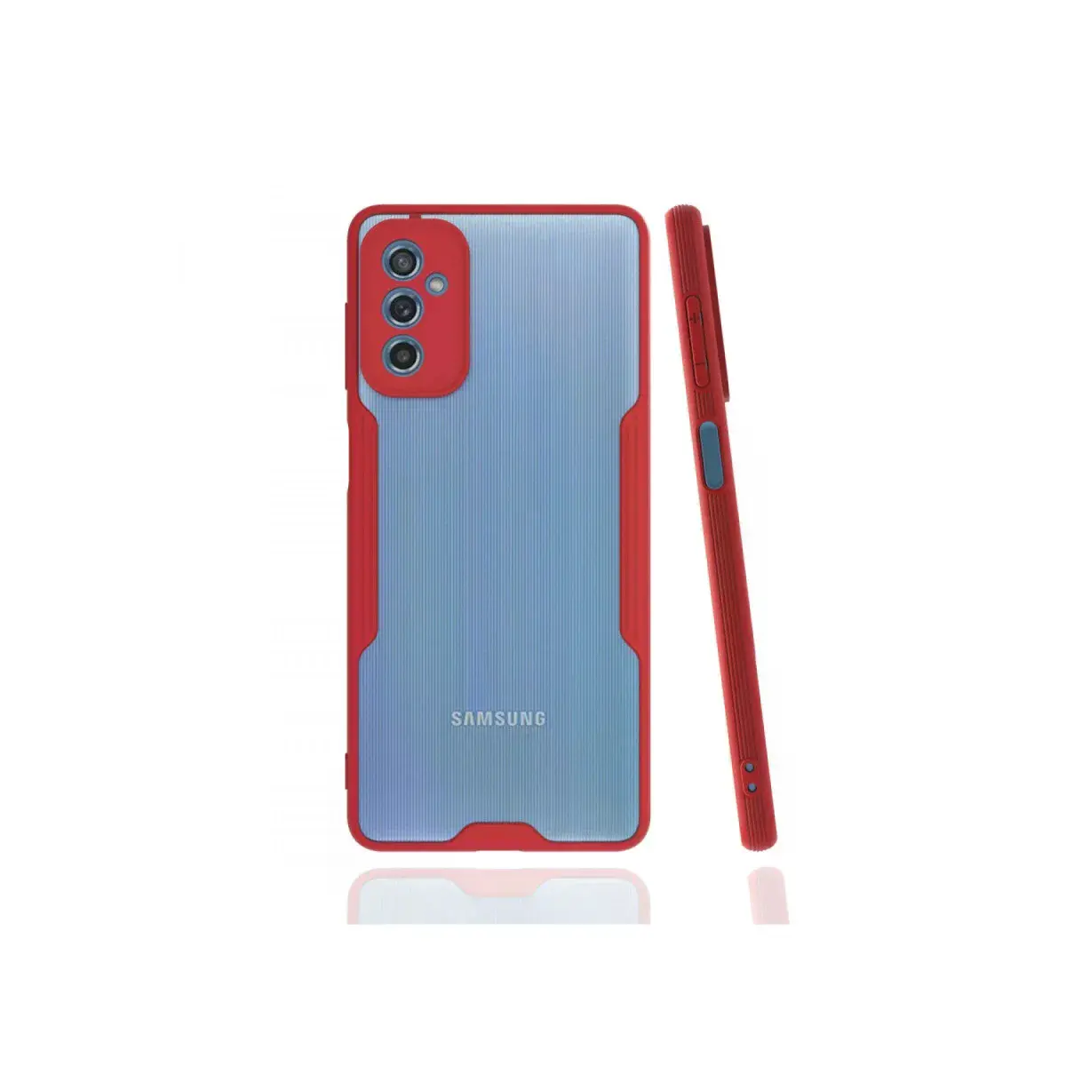 Samsung Galaxy M52 5g Kılıf Platin Silikon - Kırmızı