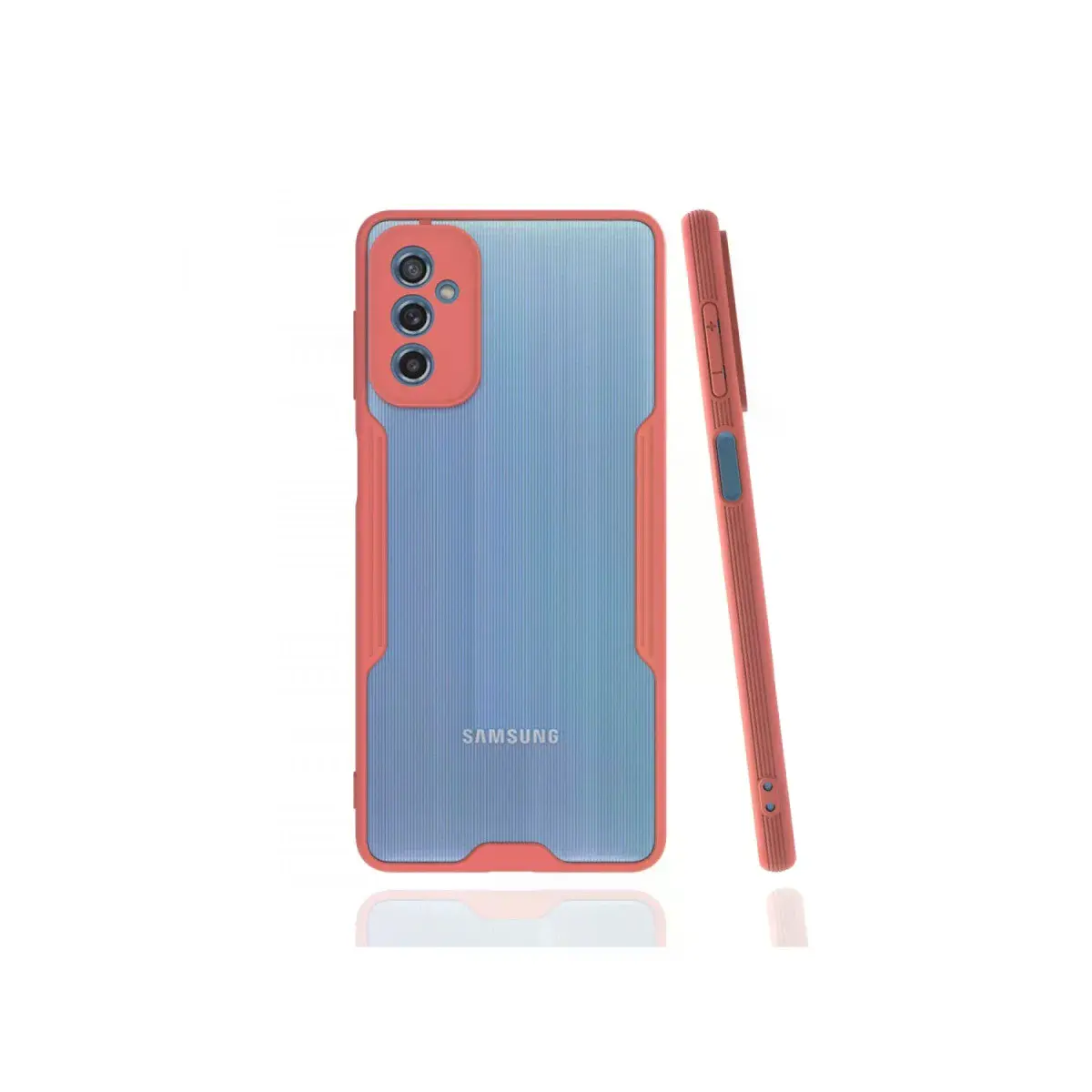 Samsung Galaxy M52 5g Kılıf Platin Silikon - Pembe