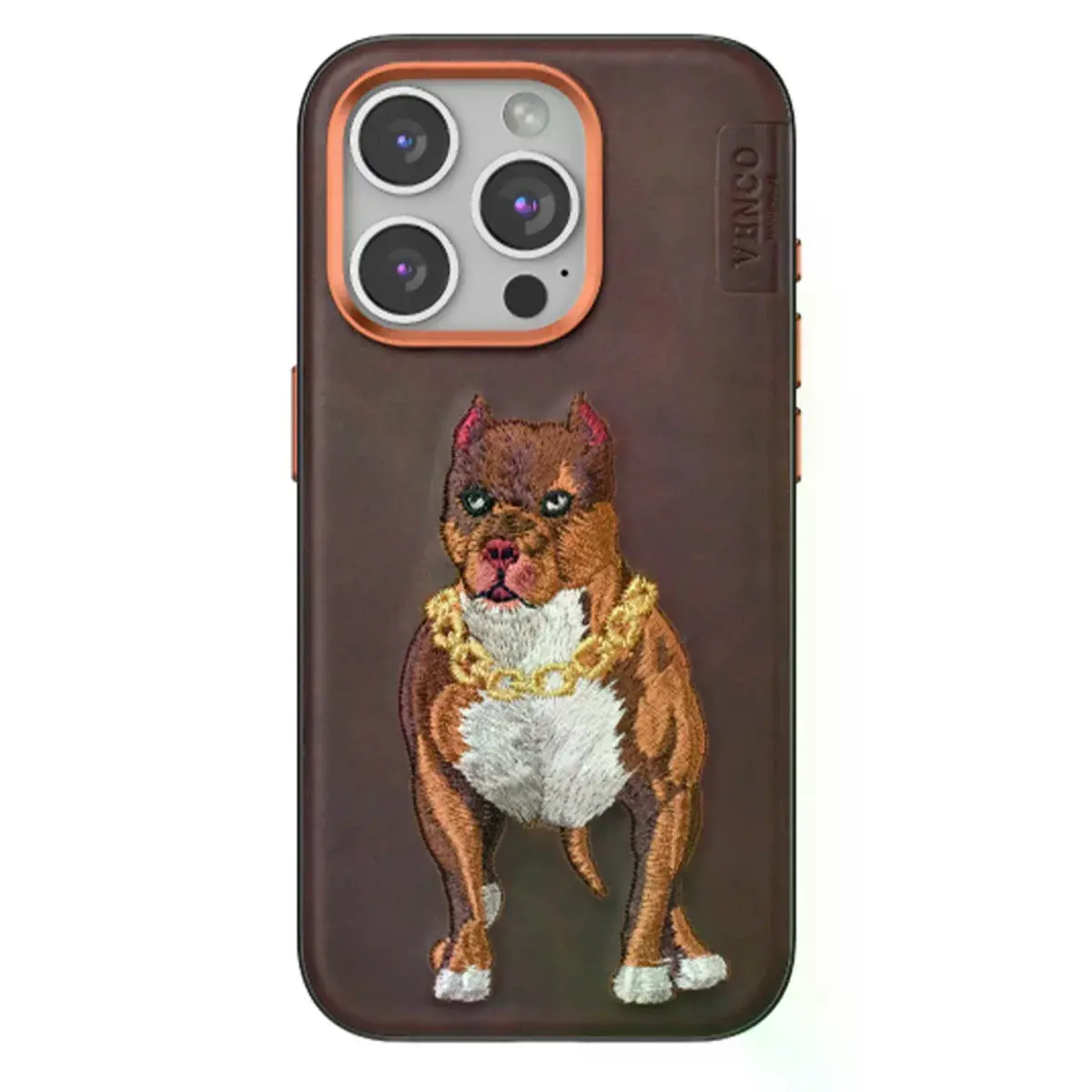 Venco  İphone 14 Pro Max Perma Desenli Kapak - Kahverengi