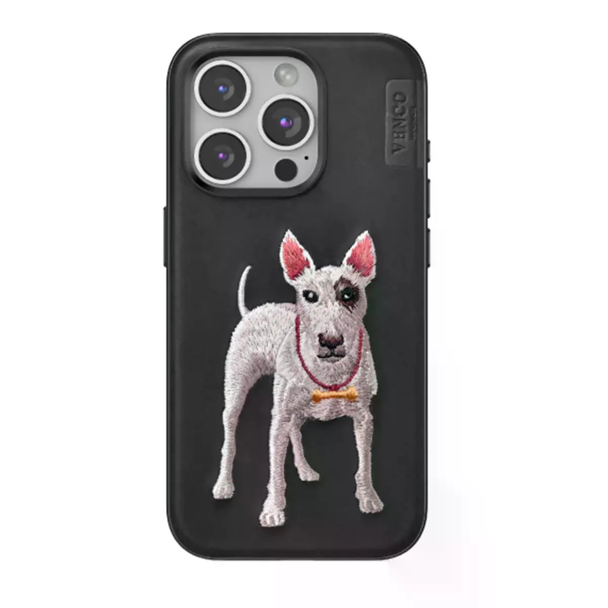 Venco  İphone 15 Pro Perma Desenli Kapak - Siyah