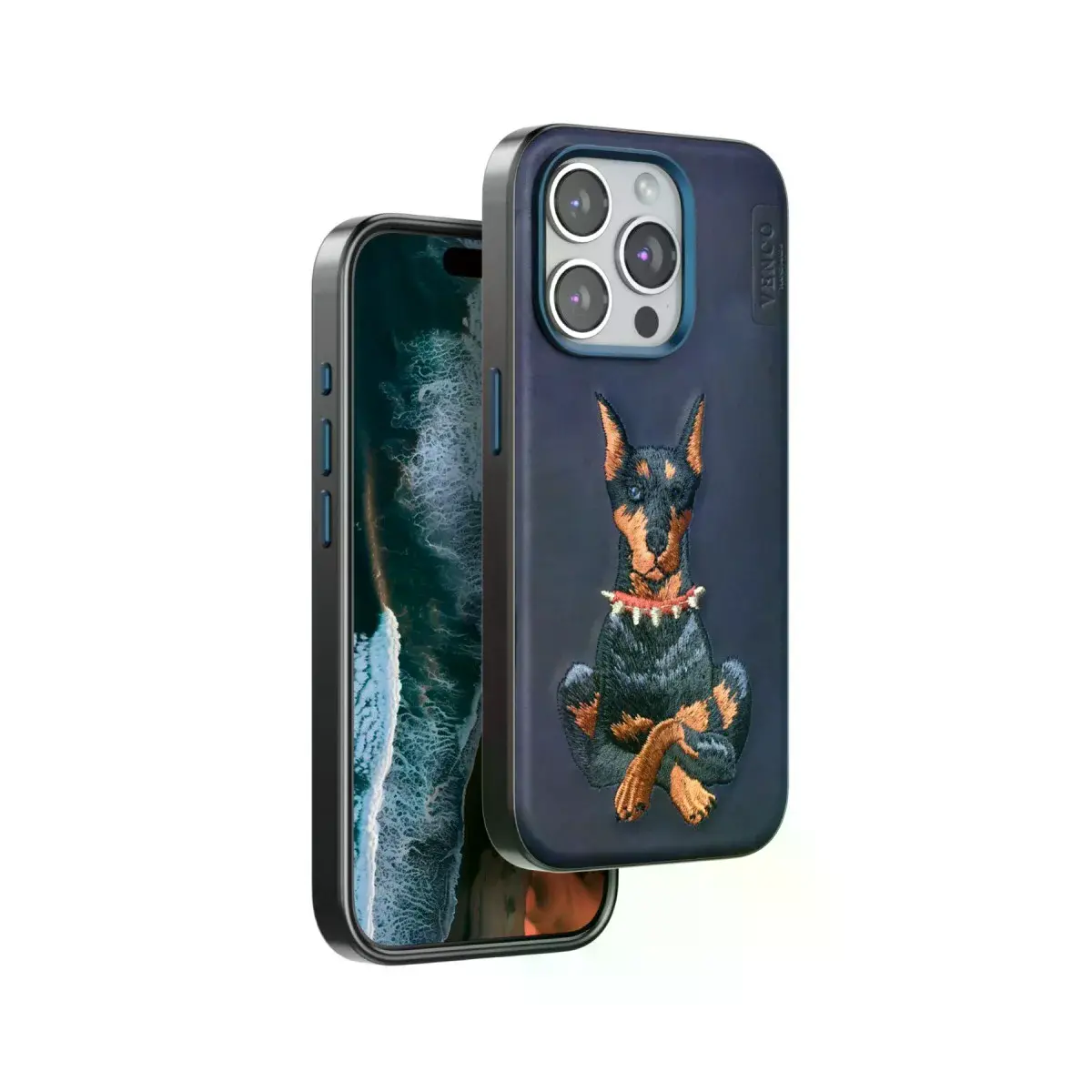 Venco  İphone 15 Pro Max Perma Desenli Kapak - Lacivert