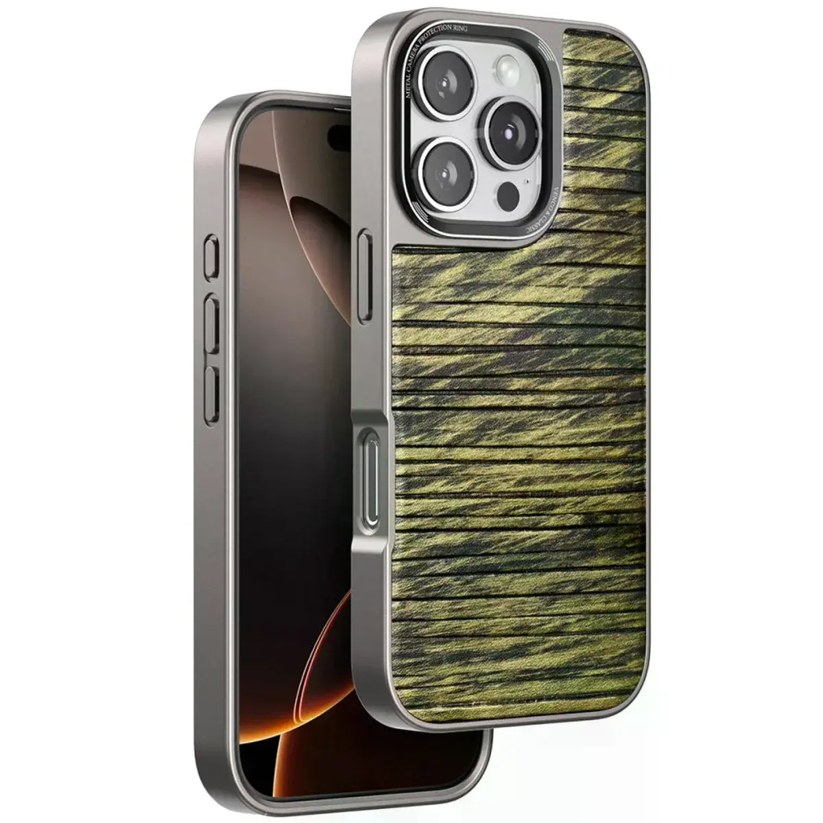 Venco  İphone 16 Pro Wave Kapak - Koyu Kahve