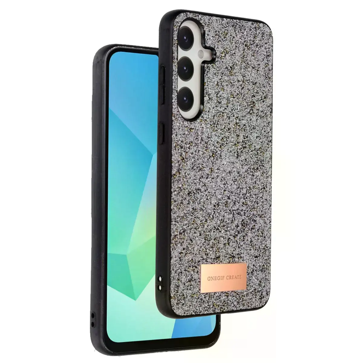 Onegif Samsung Galaxy A16 5g Bright Simli Kapak - Gümüş