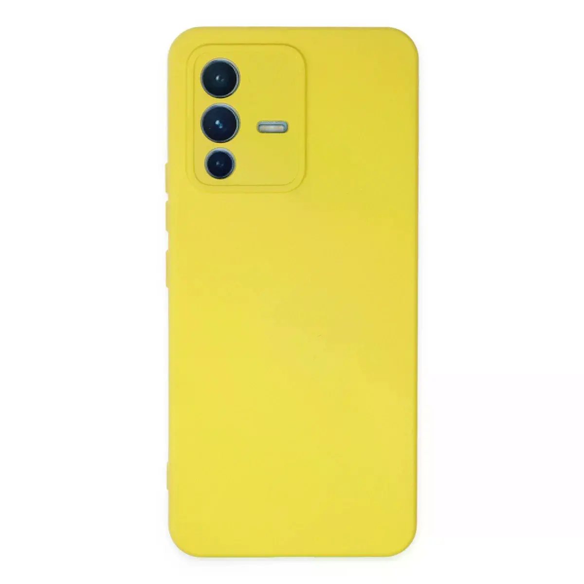 Vivo V23 5g Kılıf Nano İçi Kadife Silikon - Sarı