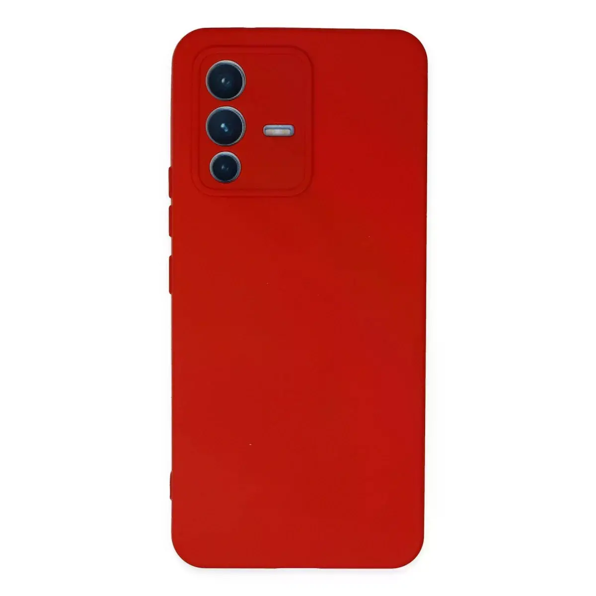 Vivo V23 5g Kılıf Nano İçi Kadife Silikon - Kırmızı