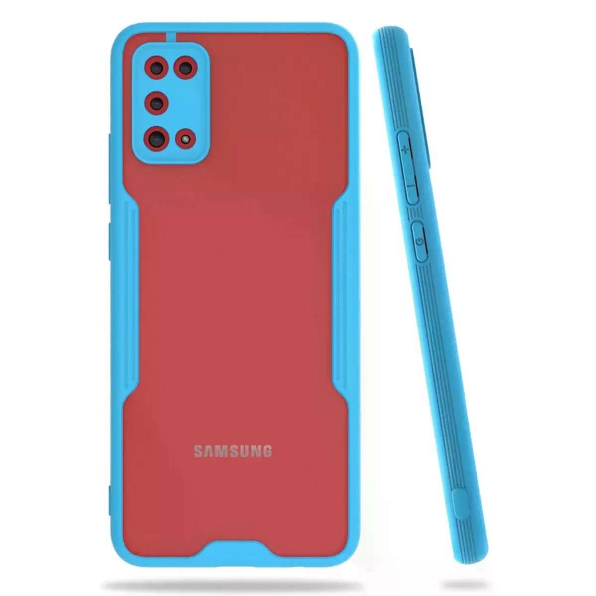 Samsung Galaxy A02s Kılıf Platin Silikon - Mavi