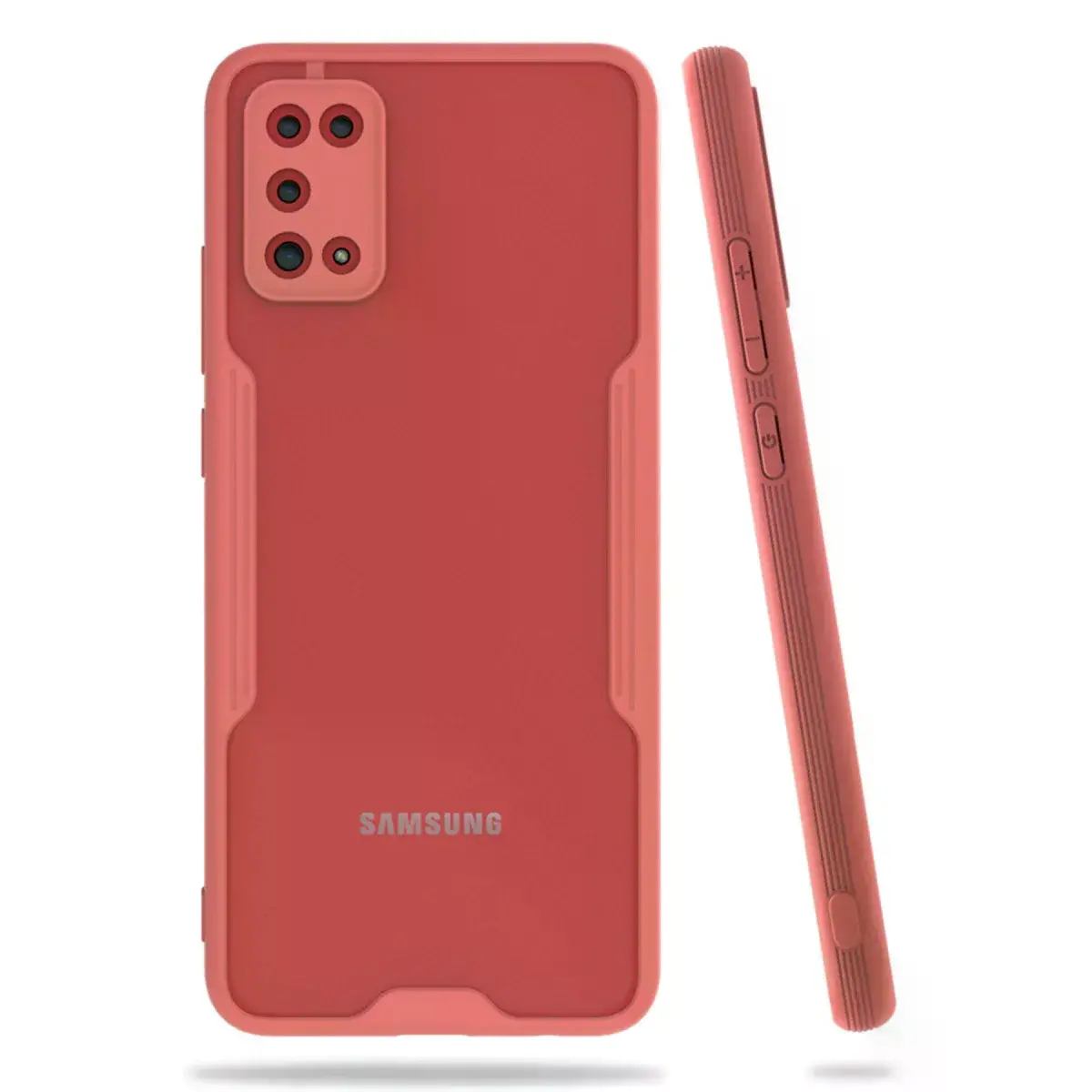 Samsung Galaxy A02s Kılıf Platin Silikon - Pembe