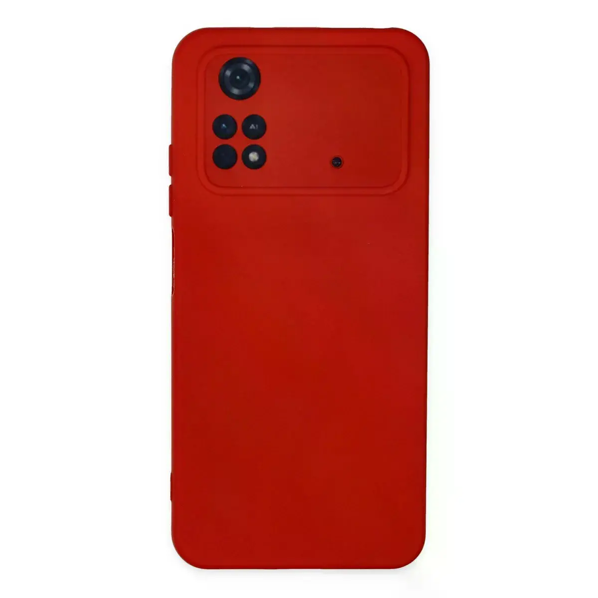 Xiaomi Poco M4 Pro 4g Kılıf Nano İçi Kadife Silikon - Kırmızı