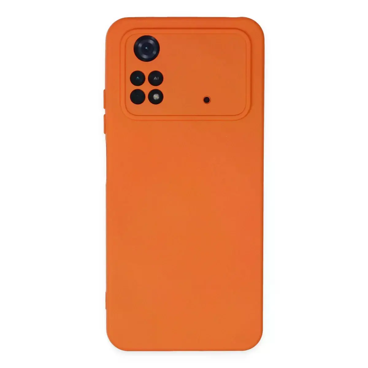 Xiaomi Poco M4 Pro 4g Kılıf Nano İçi Kadife Silikon - Turuncu