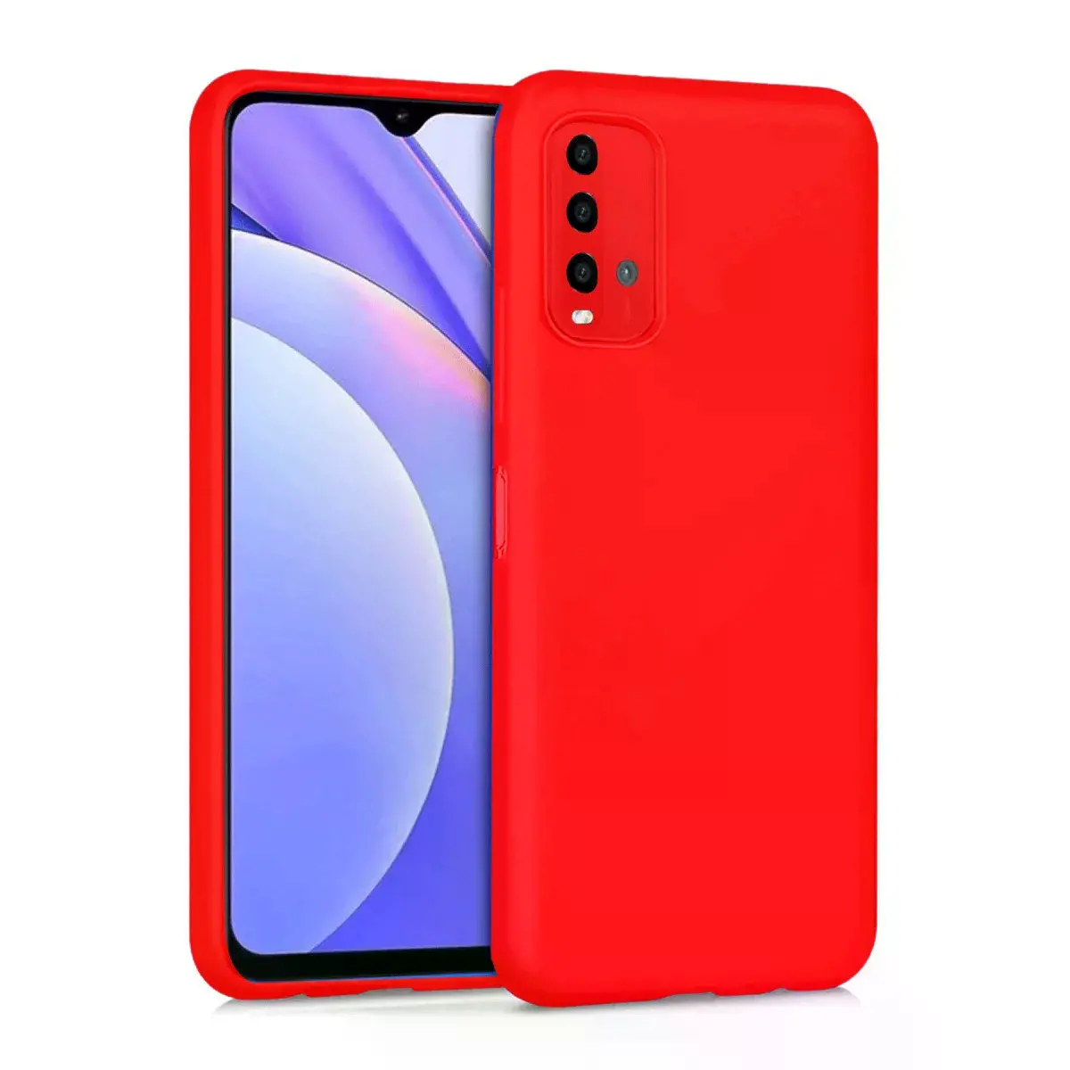 Xiaomi Redmi 9t Kılıf Nano İçi Kadife Silikon - Kırmızı