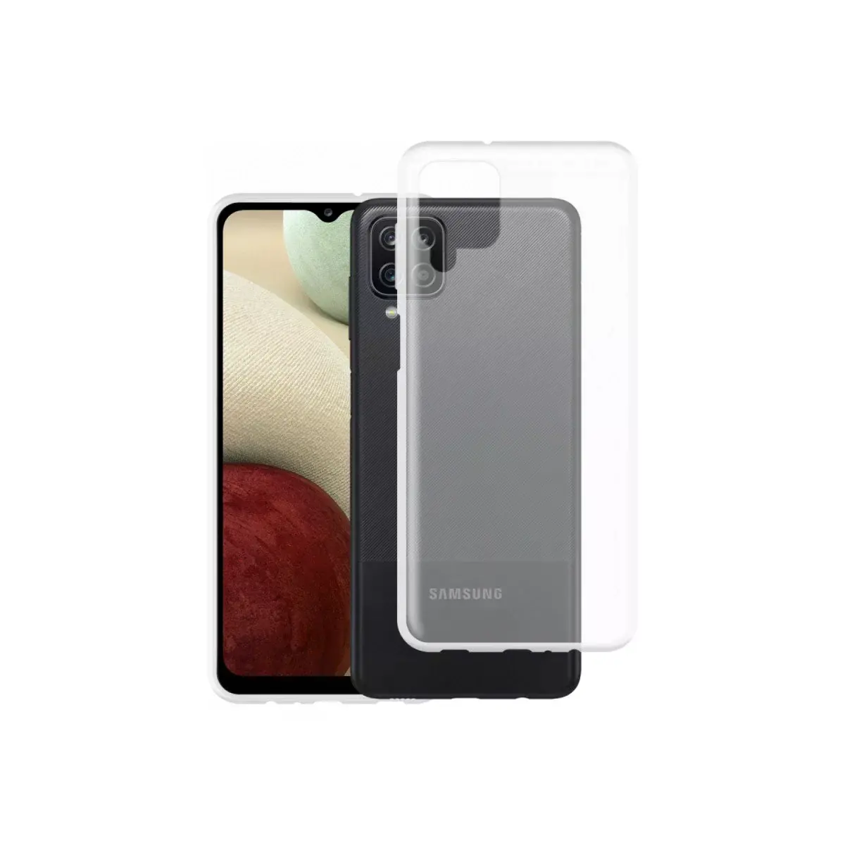 Samsung Galaxy A12 Kılıf Lüx Şeffaf Silikon