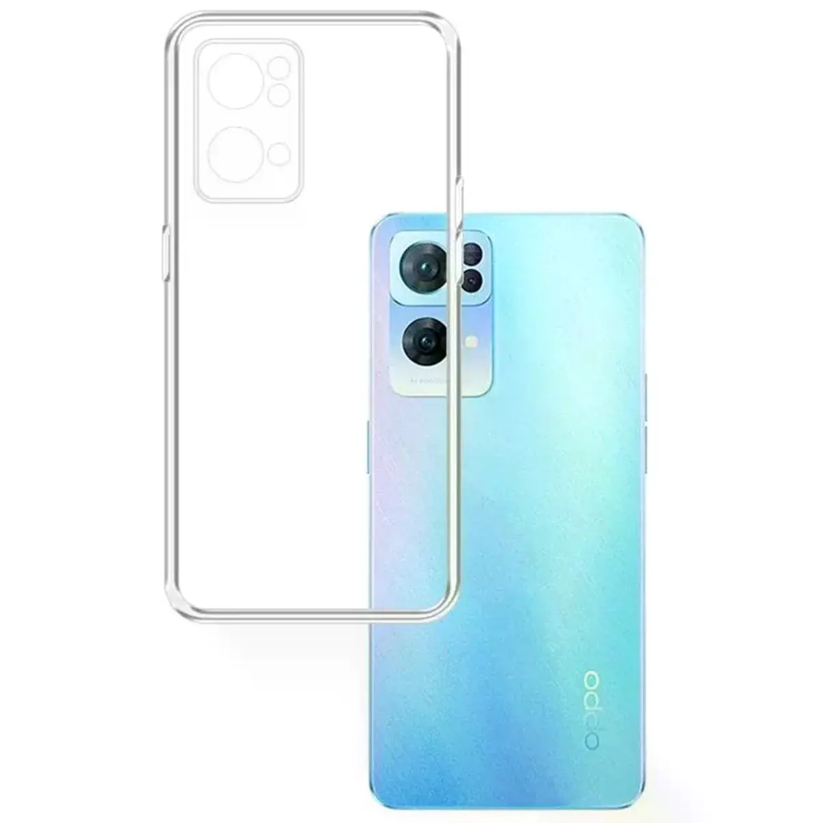 Oppo Reno 7 Lite Kılıf Lüx Şeffaf Silikon