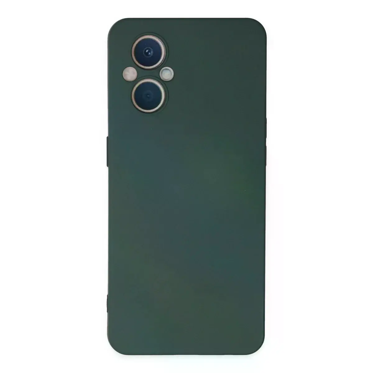 Oppo Reno 7 Lite Kılıf Nano İçi Kadife Silikon - Koyu Yeşil
