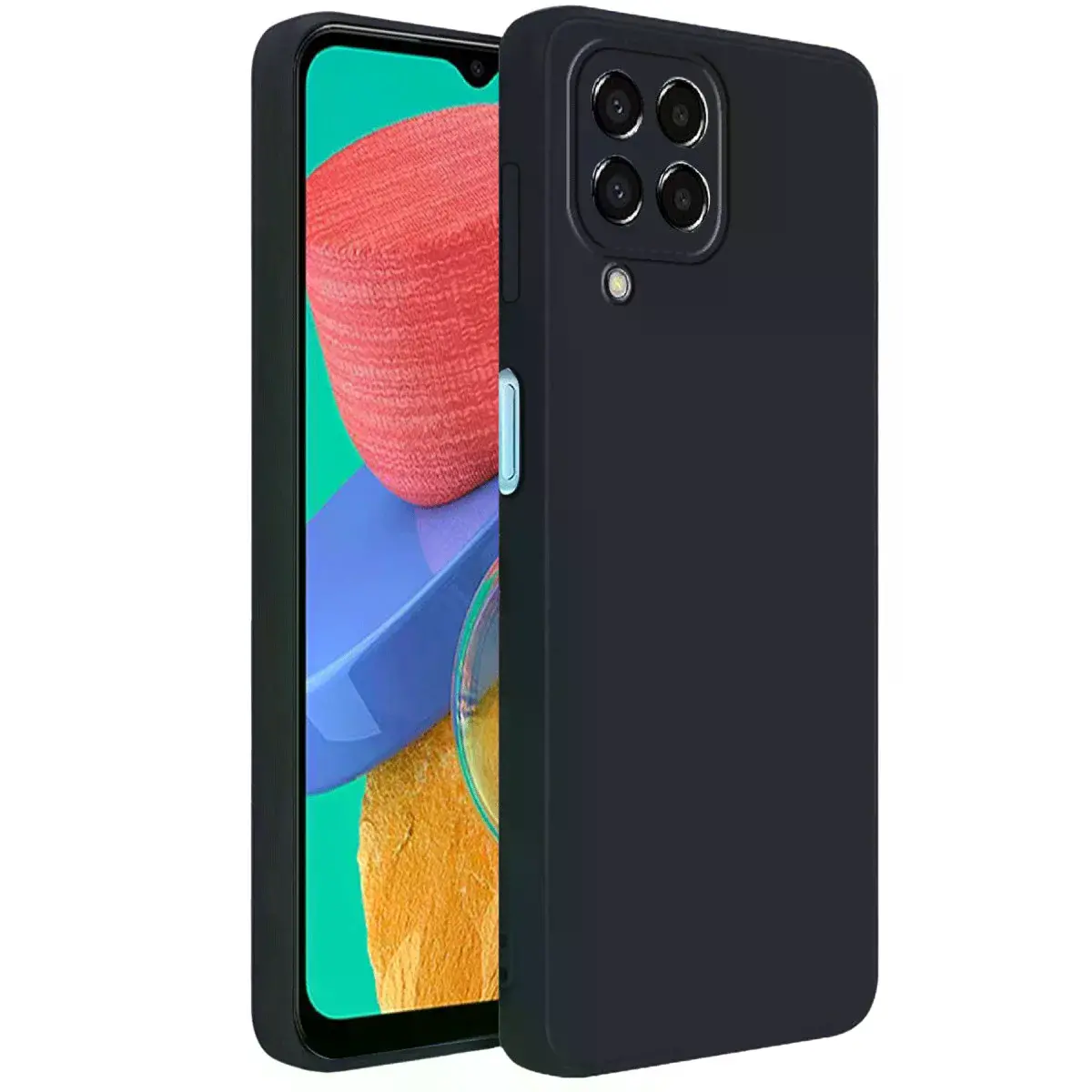 Samsung Galaxy M33 Kılıf First Silikon - Siyah