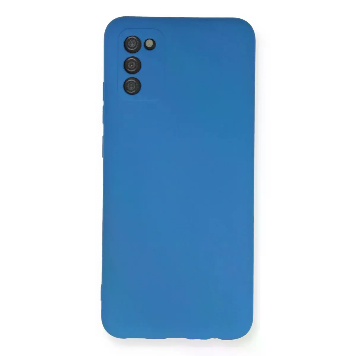 Samsung Galaxy A02s Kılıf Nano İçi Kadife Silikon - Mavi