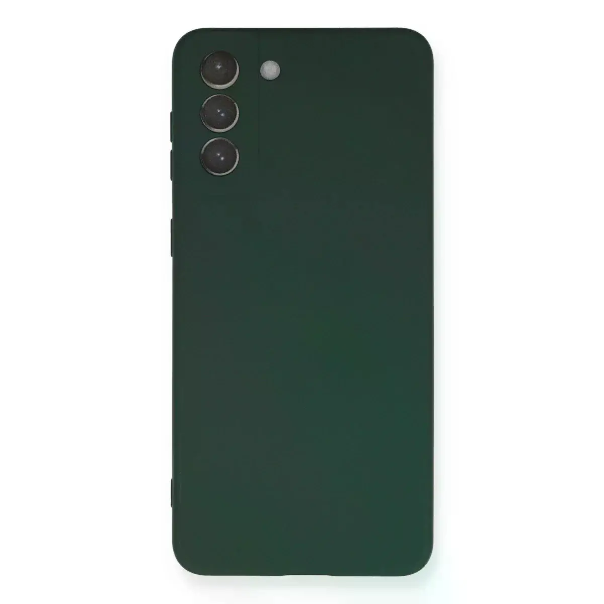Samsung Galaxy S21 Plus Kılıf Nano İçi Kadife Silikon - Koyu Yeşil