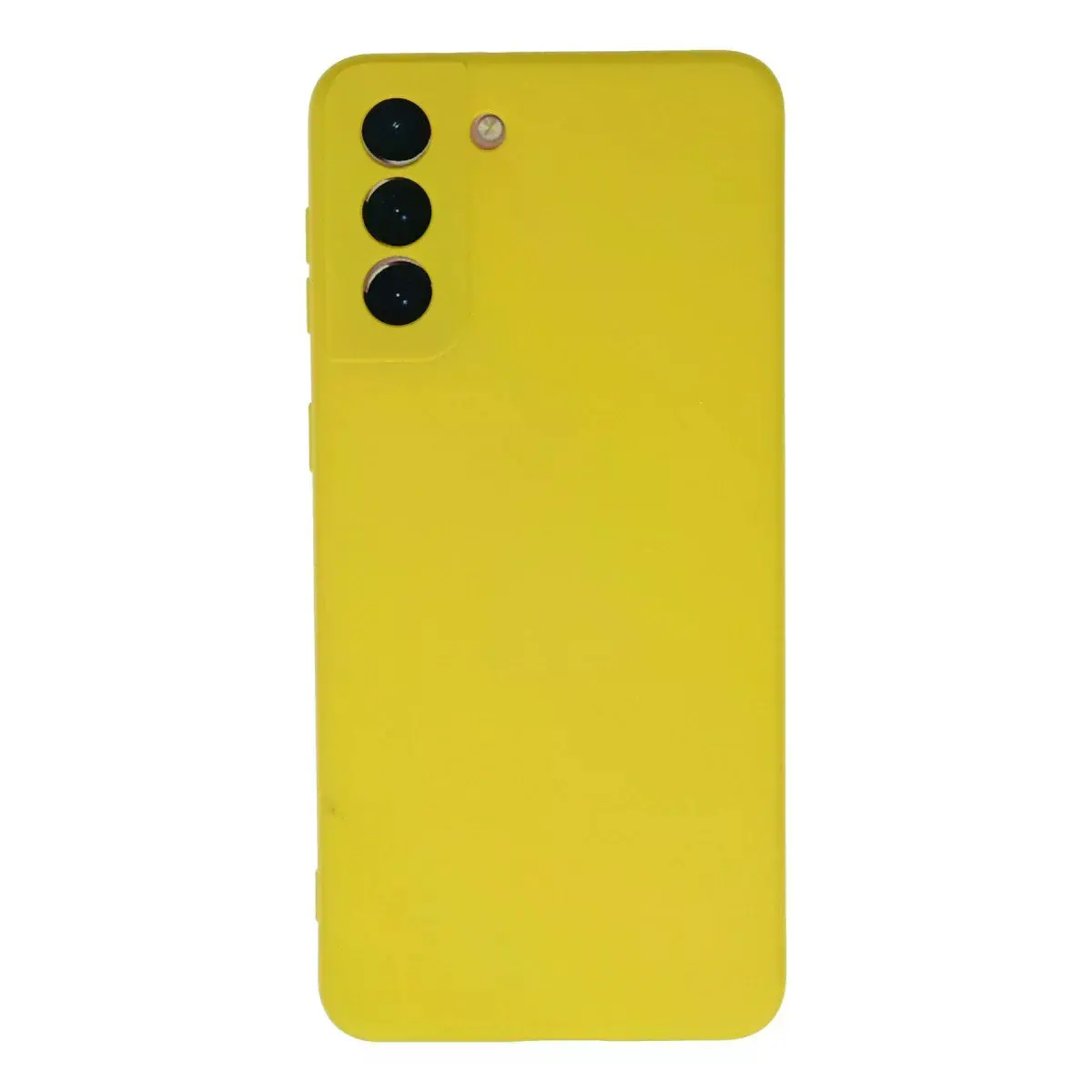 Samsung Galaxy S21 Plus Kılıf Nano İçi Kadife Silikon - Sarı