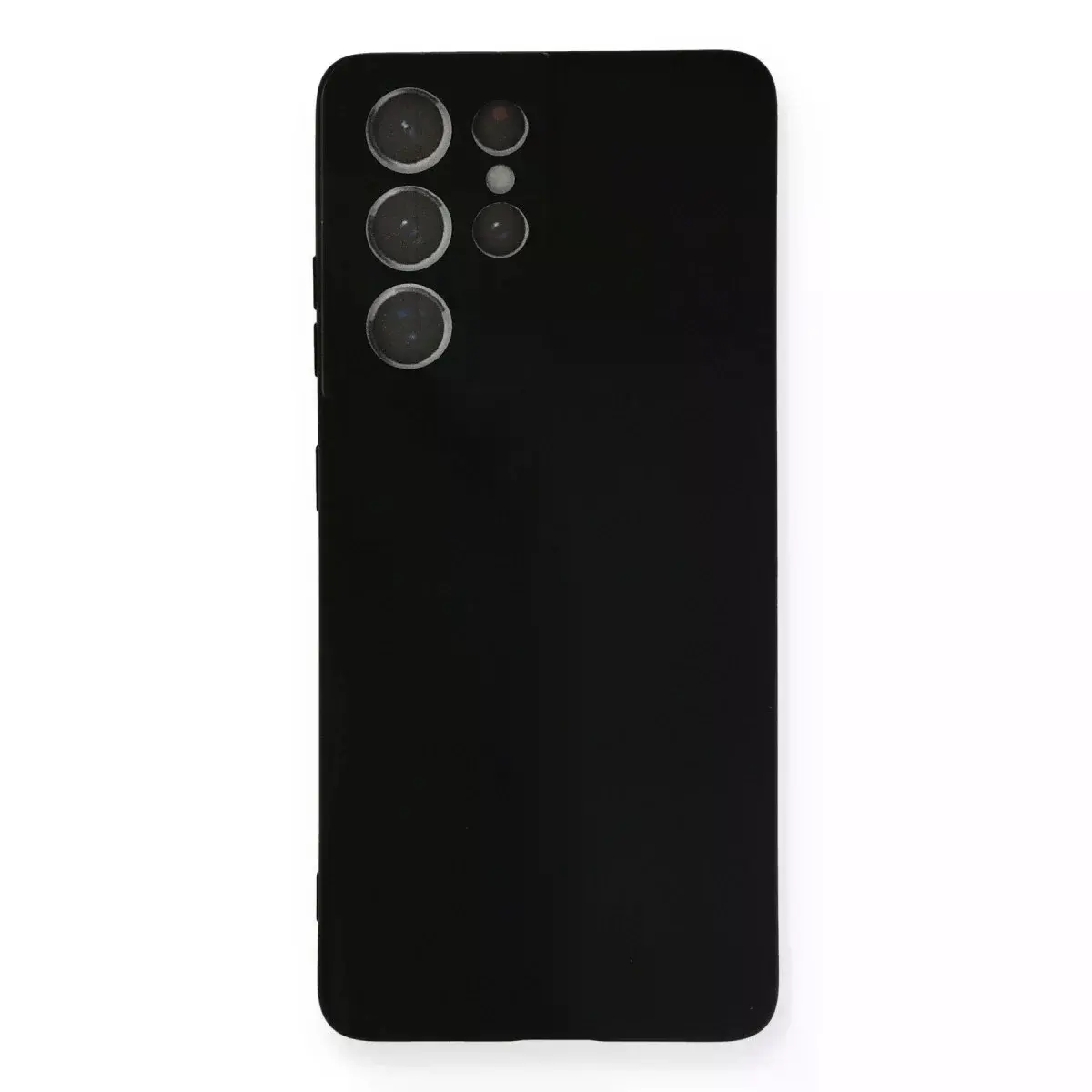 Samsung Galaxy S21 Ultra Kılıf Nano İçi Kadife Silikon - Siyah