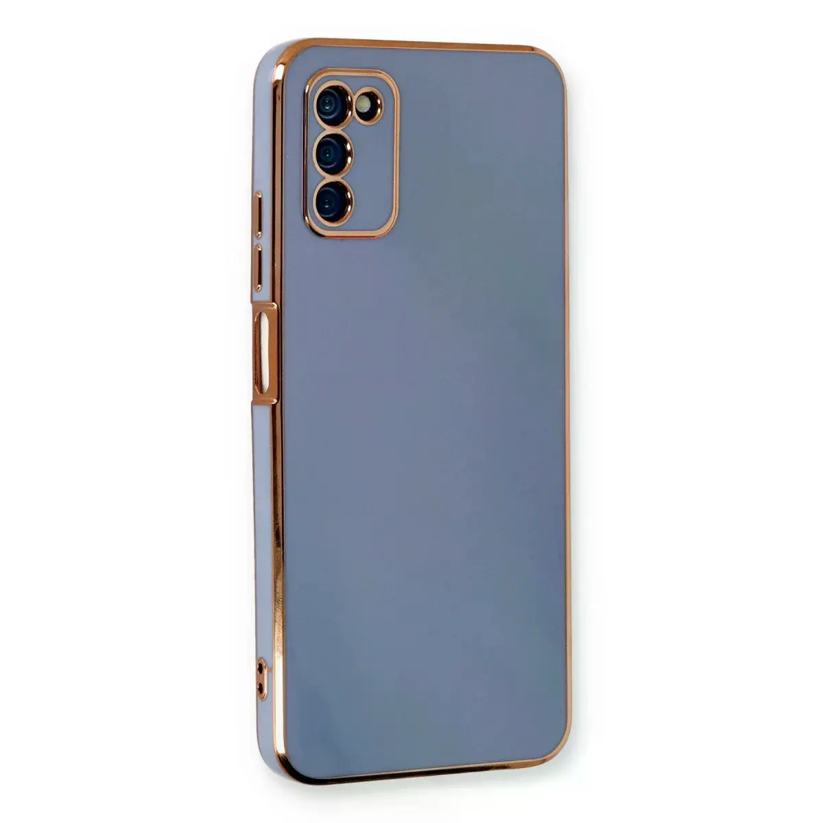 Samsung Galaxy A03s Kılıf Volet Silikon - Mavi