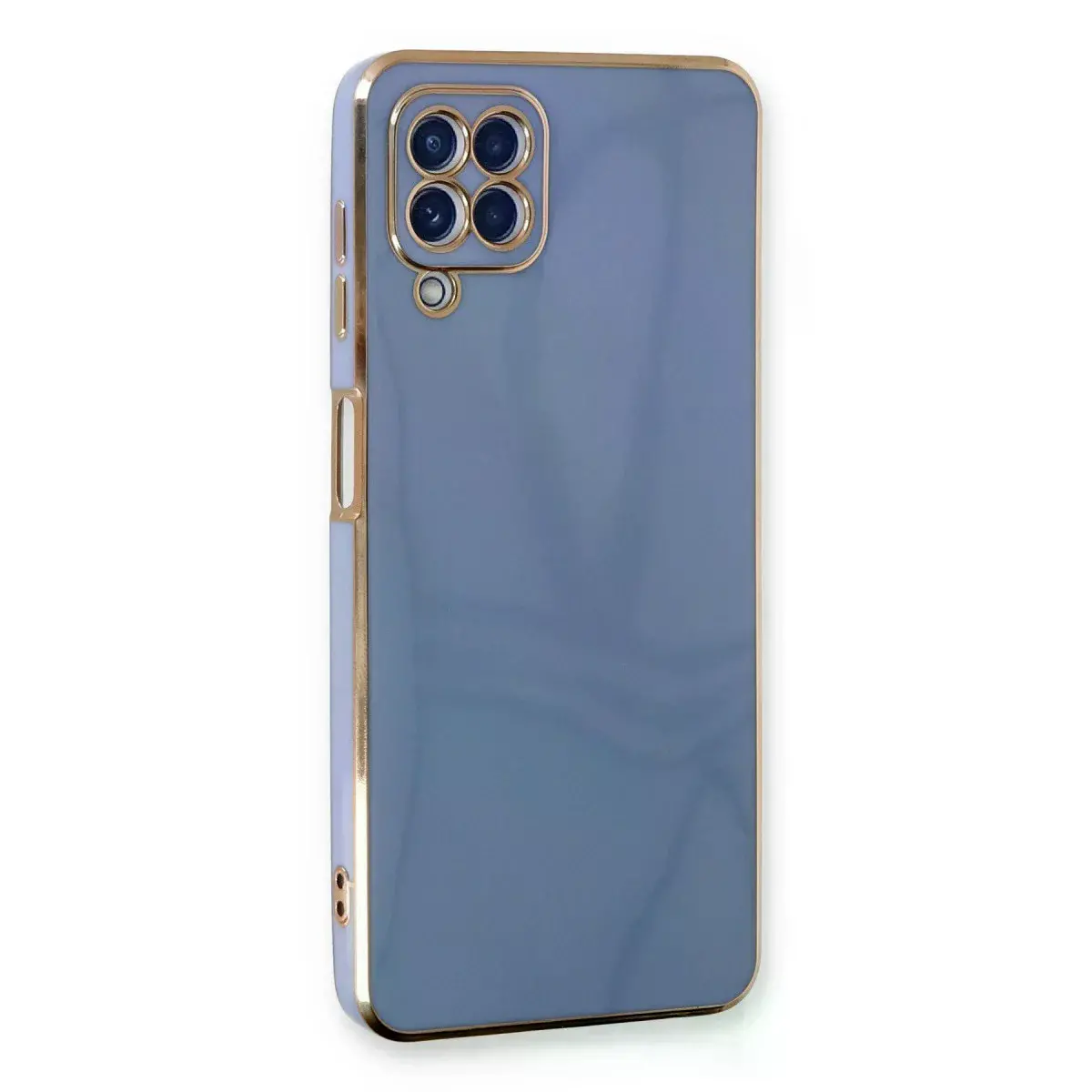 Samsung Galaxy A22 Kılıf Volet Silikon - Mavi