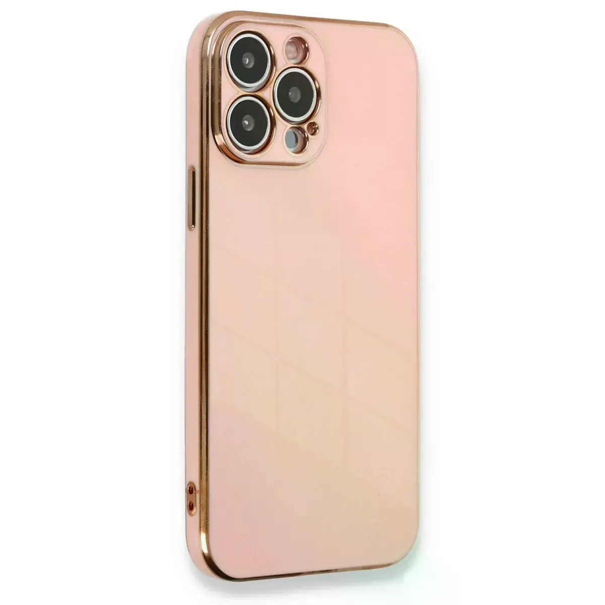 İphone 13 Pro Max Kılıf Volet Silikon - Pembe