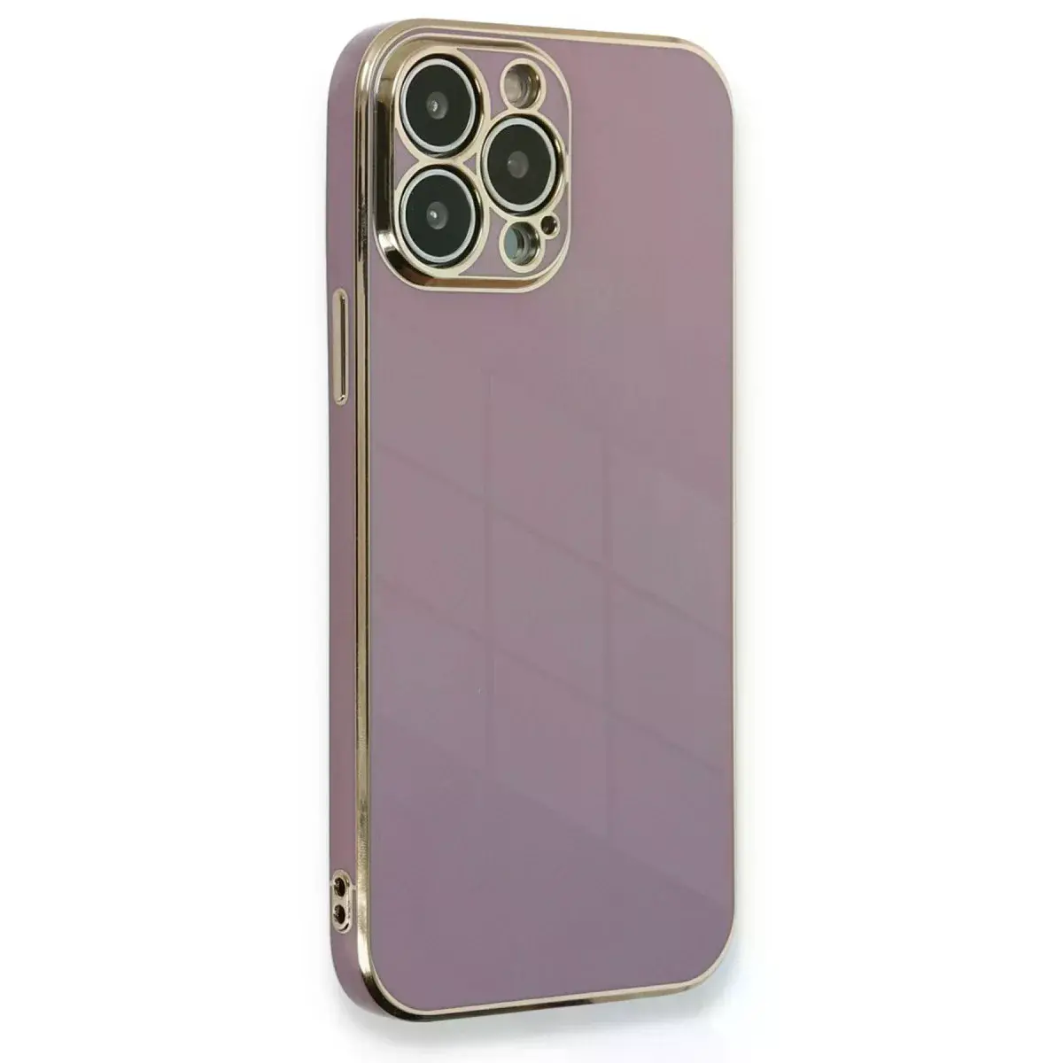 İphone 13 Pro Max Kılıf Volet Silikon - Mor