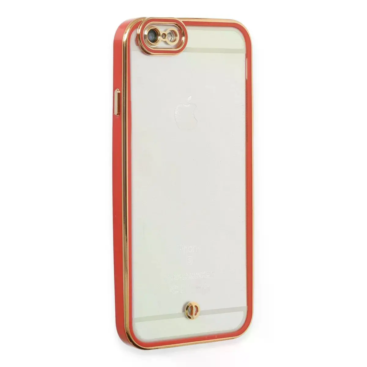 İphone 6 Kılıf Liva Lens Silikon - Kırmızı