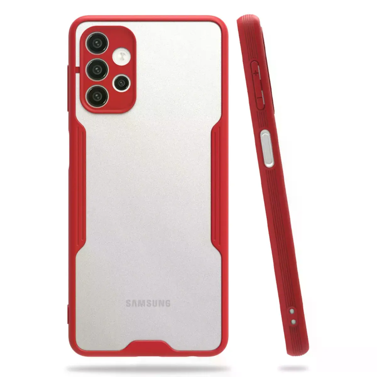 Samsung Galaxy A72 Kılıf Platin Silikon - Kırmızı
