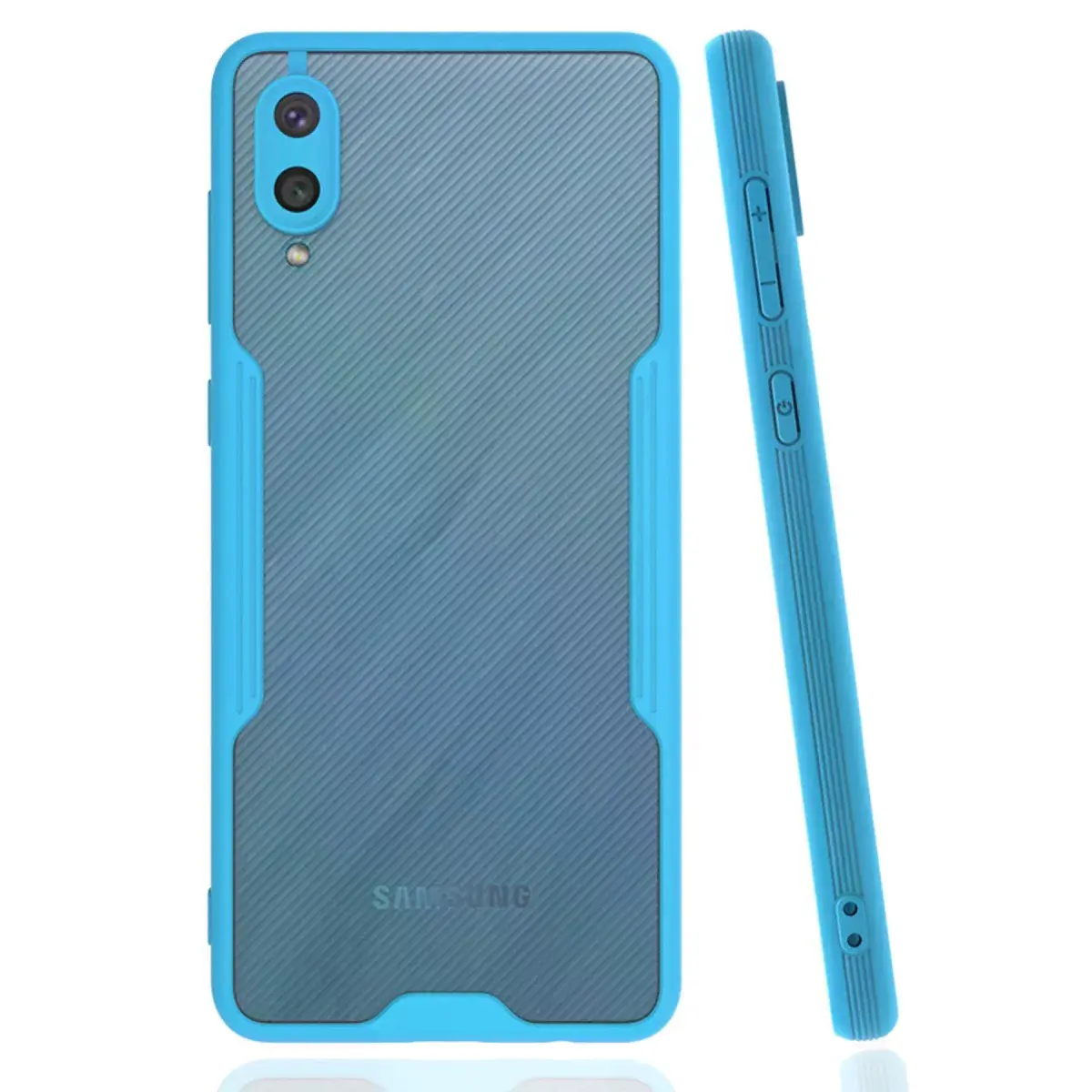 Samsung Galaxy A02 Kılıf Platin Silikon - Mavi