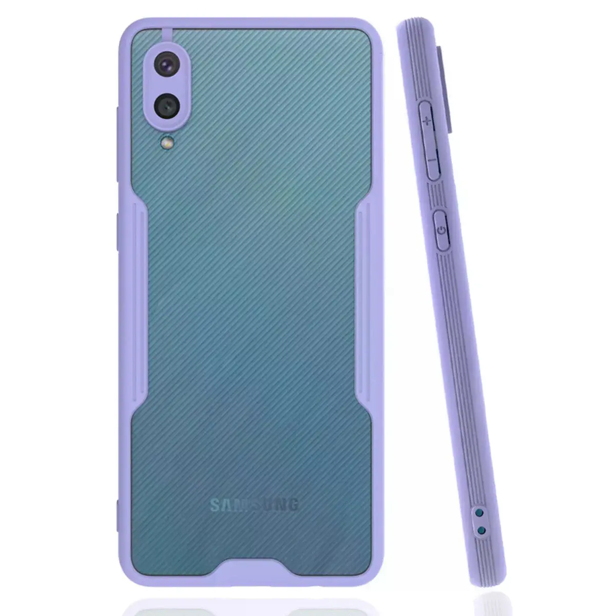 Samsung Galaxy A02 Kılıf Platin Silikon - Lila