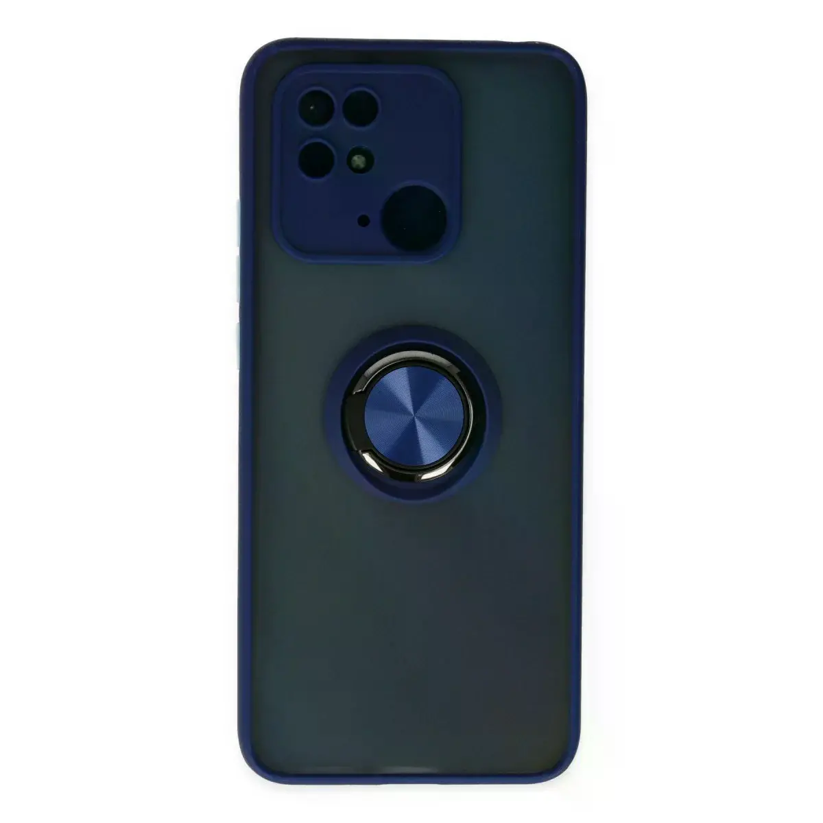 Xiaomi Redmi 10c Kılıf Montreal Yüzüklü Silikon Kapak - Lacivert