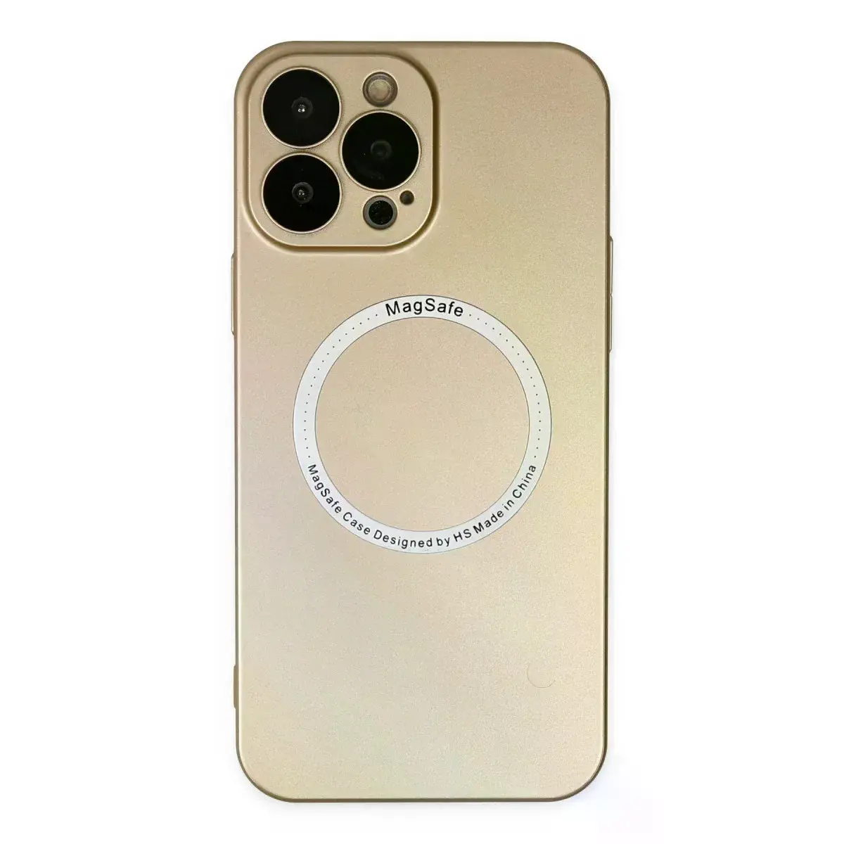 İphone 13 Pro Kılıf Jack Magneticsafe Lens Silikon - Gold