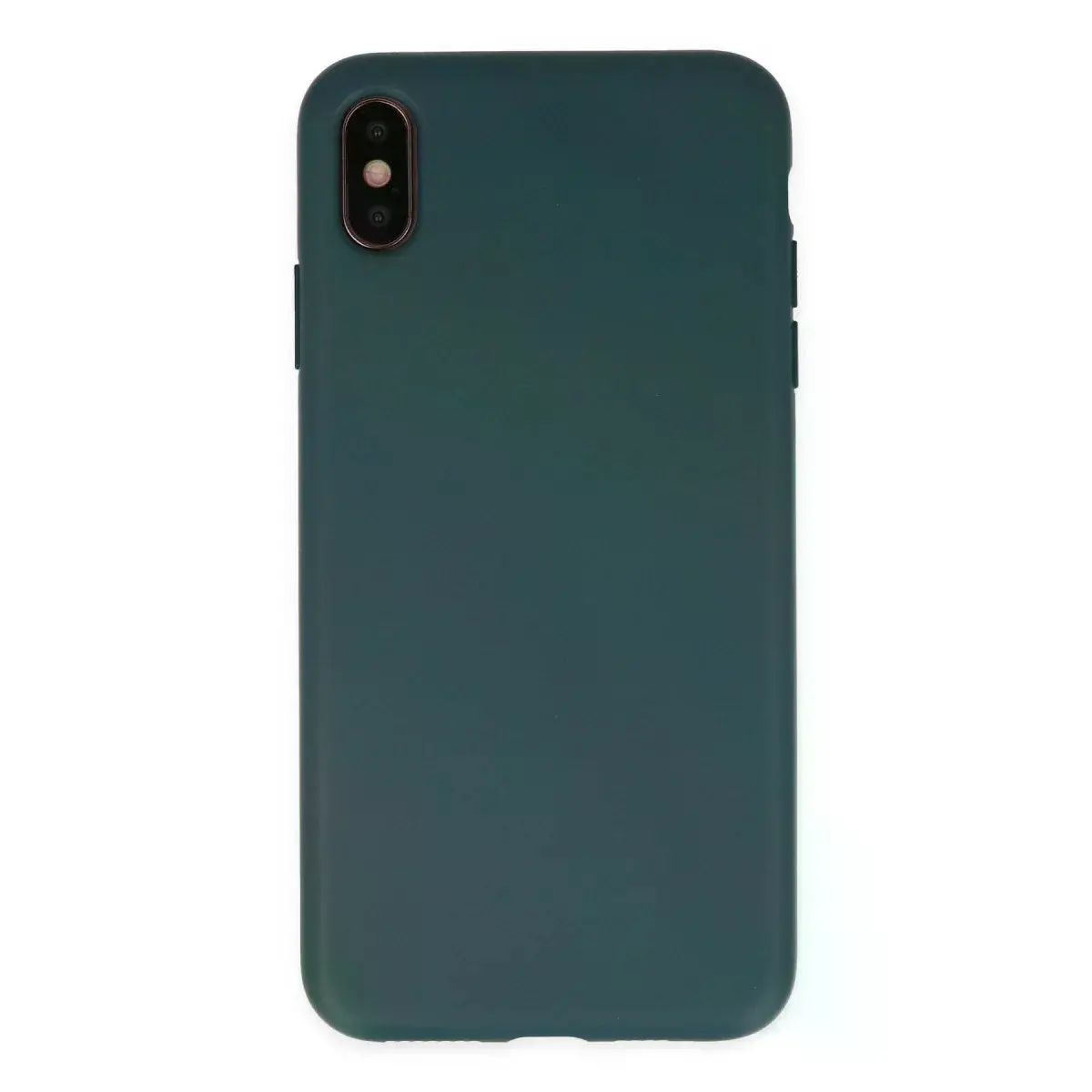 İphone Xs Max Kılıf Nano İçi Kadife Silikon - Koyu Yeşil