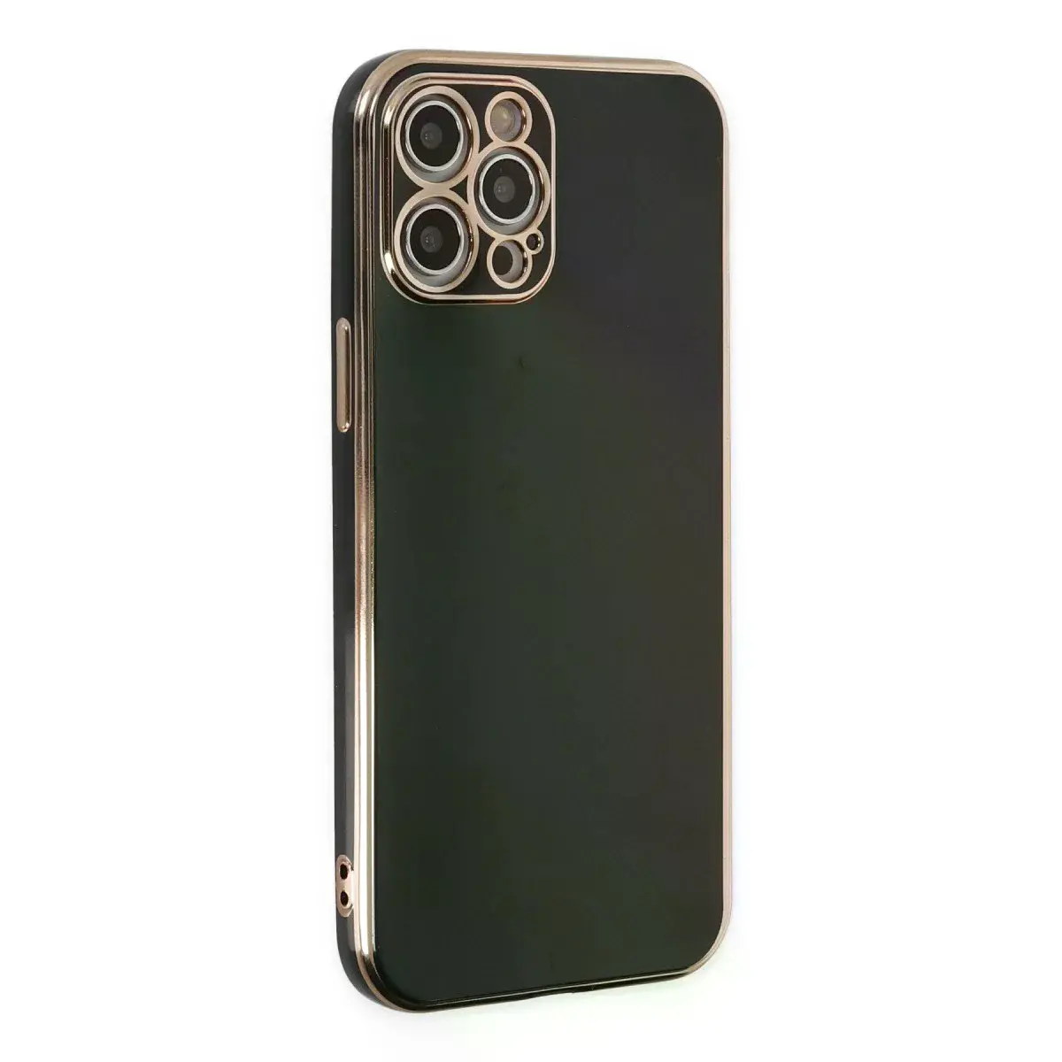 İphone 12 Pro Max Kılıf Volet Silikon - Siyah