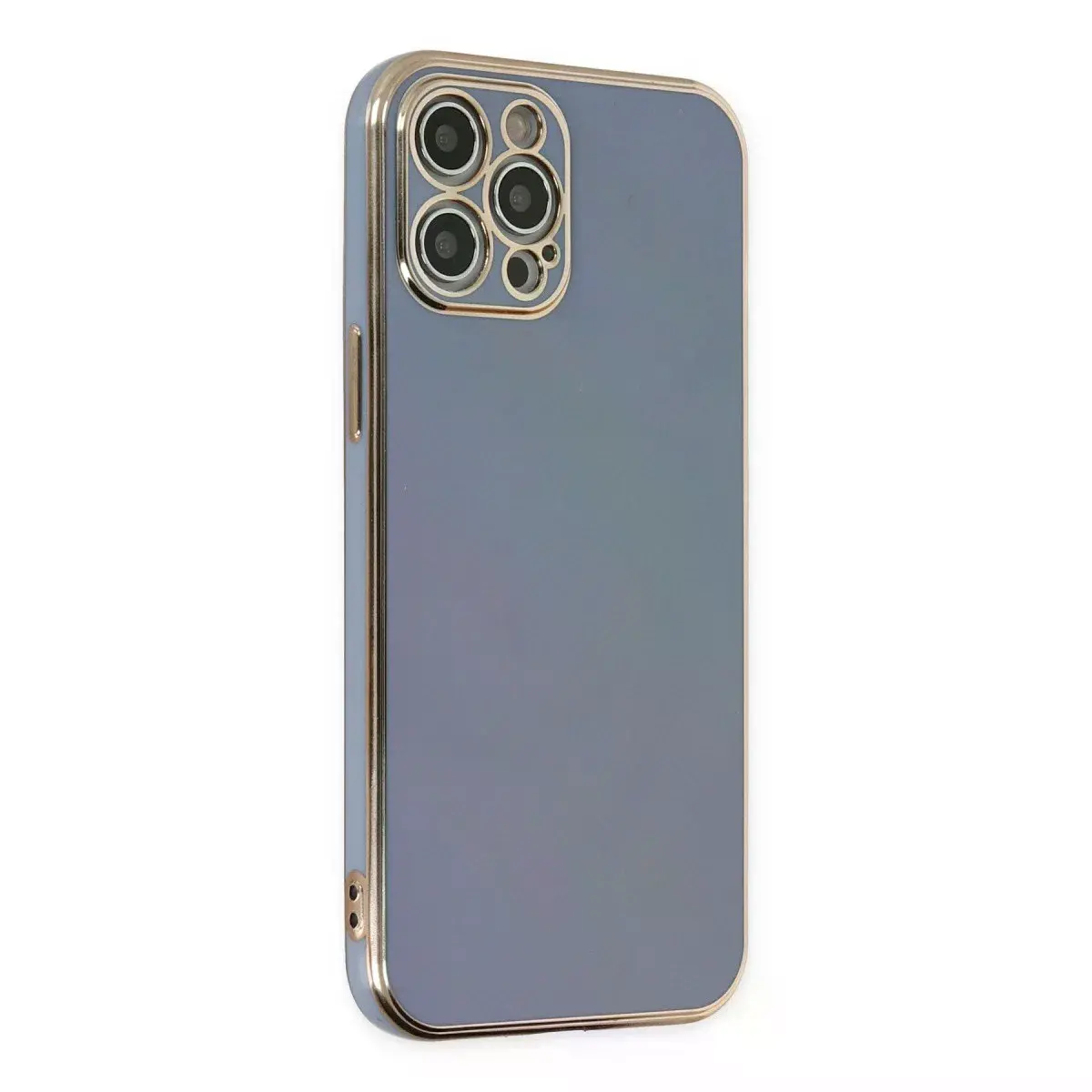 İphone 12 Pro Max Kılıf Volet Silikon - Mavi