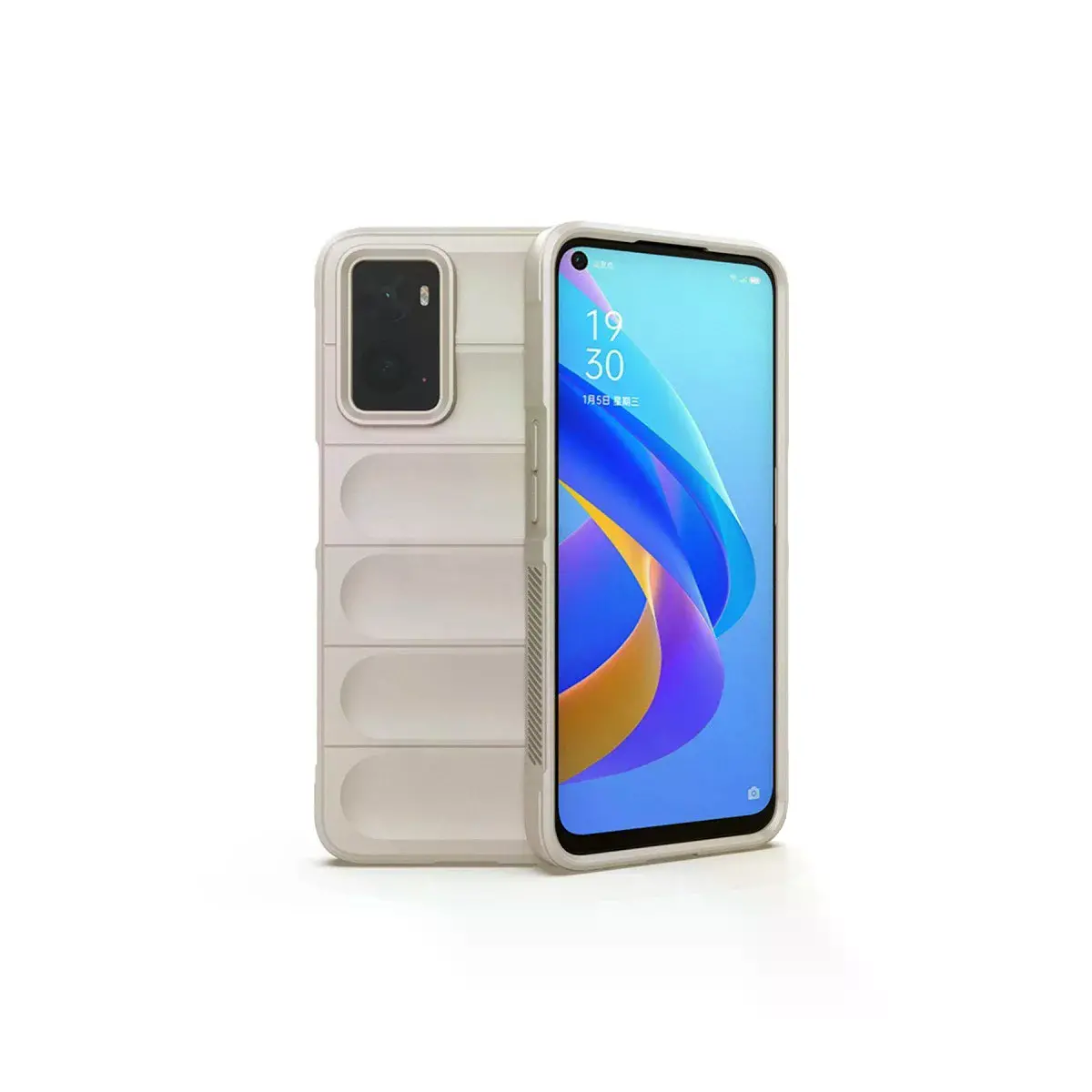 Realme 9i 4g Kılıf Optimum Silikon - Krem