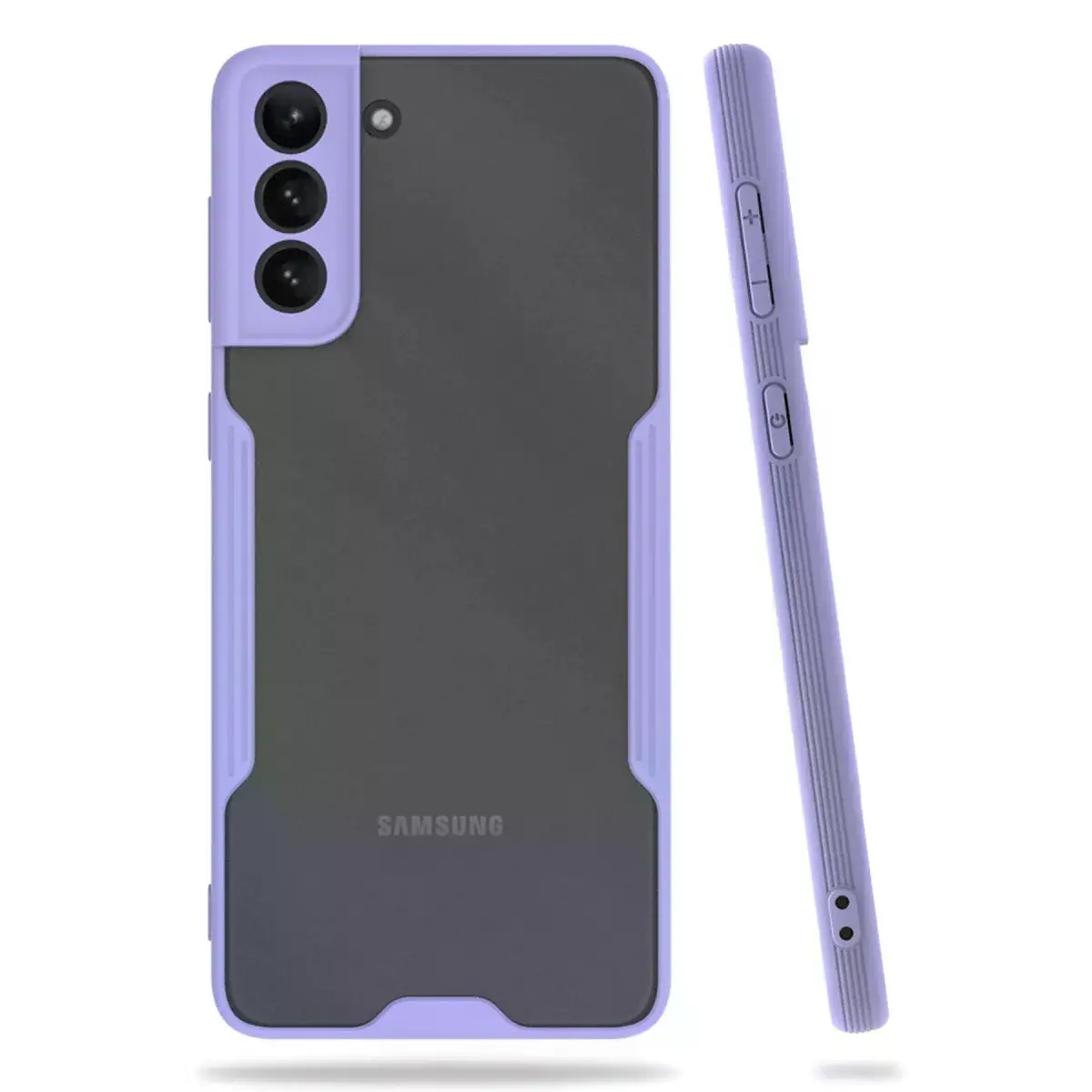 Samsung Galaxy S21 Plus Kılıf Platin Silikon - Lila