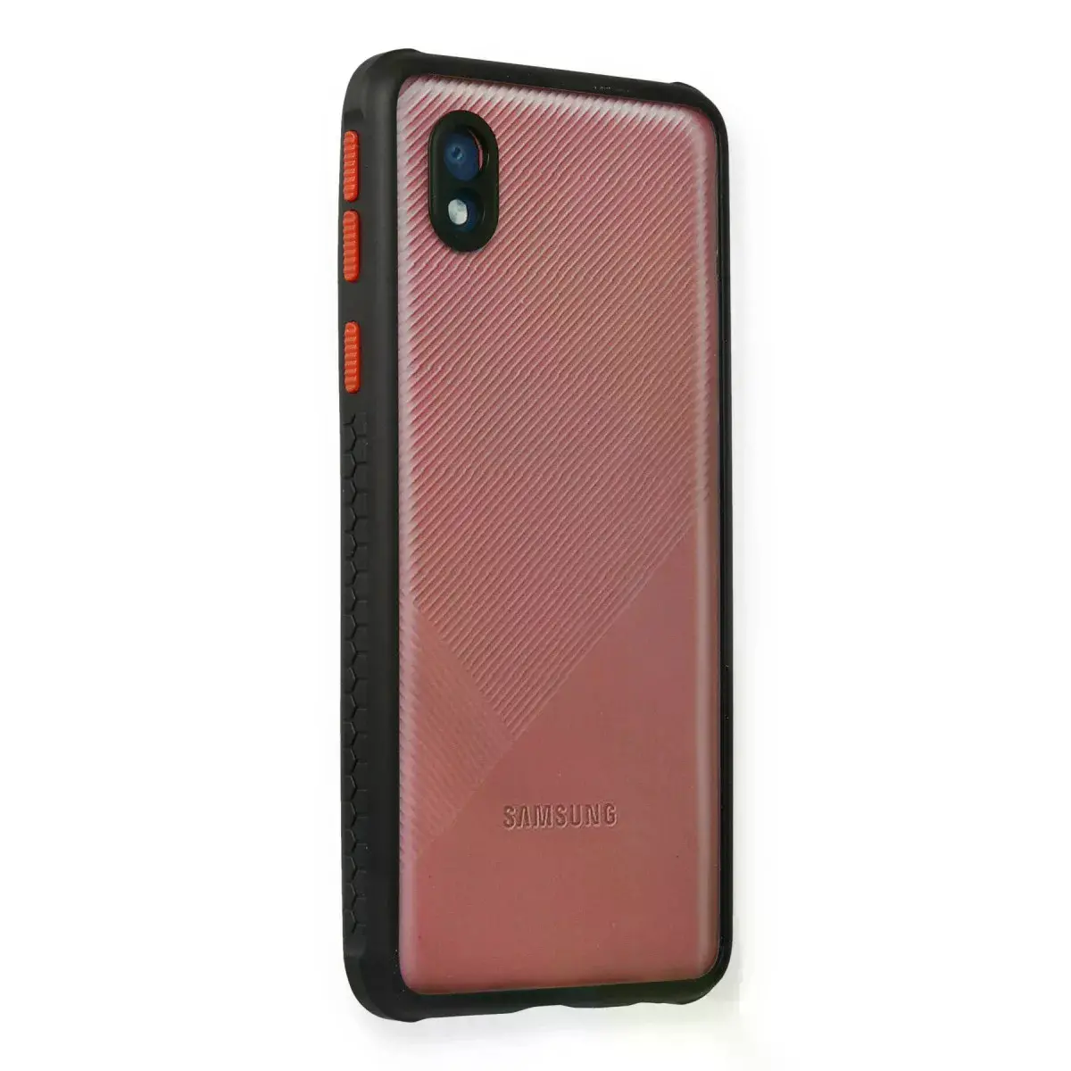 Samsung Galaxy A01 Core Kılıf Miami Şeffaf Silikon - Siyah