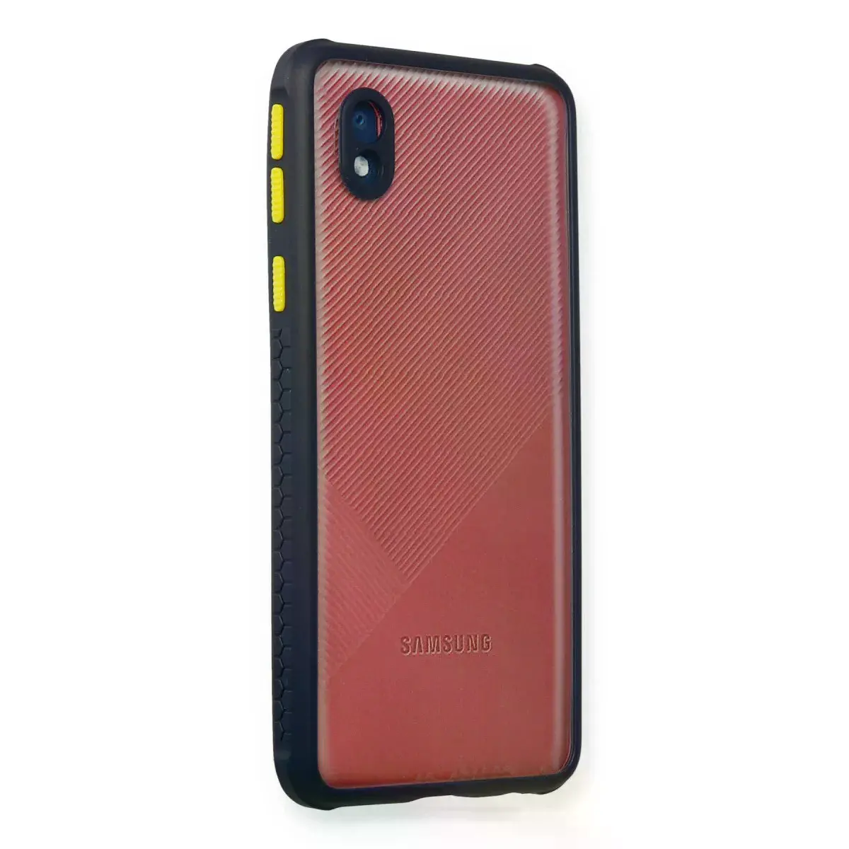 Samsung Galaxy A01 Core Kılıf Miami Şeffaf Silikon - Lacivert