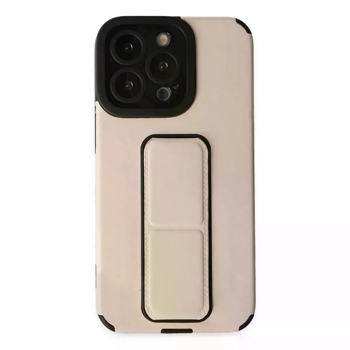 İphone 13 Pro Kılıf Mega Standlı Silikon - Gold