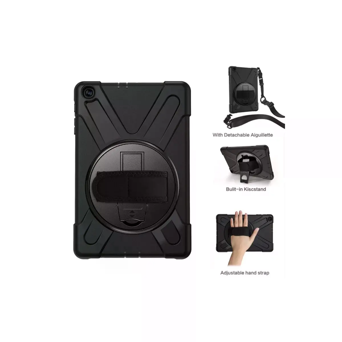 Samsung Galaxy T510 Tab A 10.1 Kılıf Amazing Tablet Kapak - Siyah