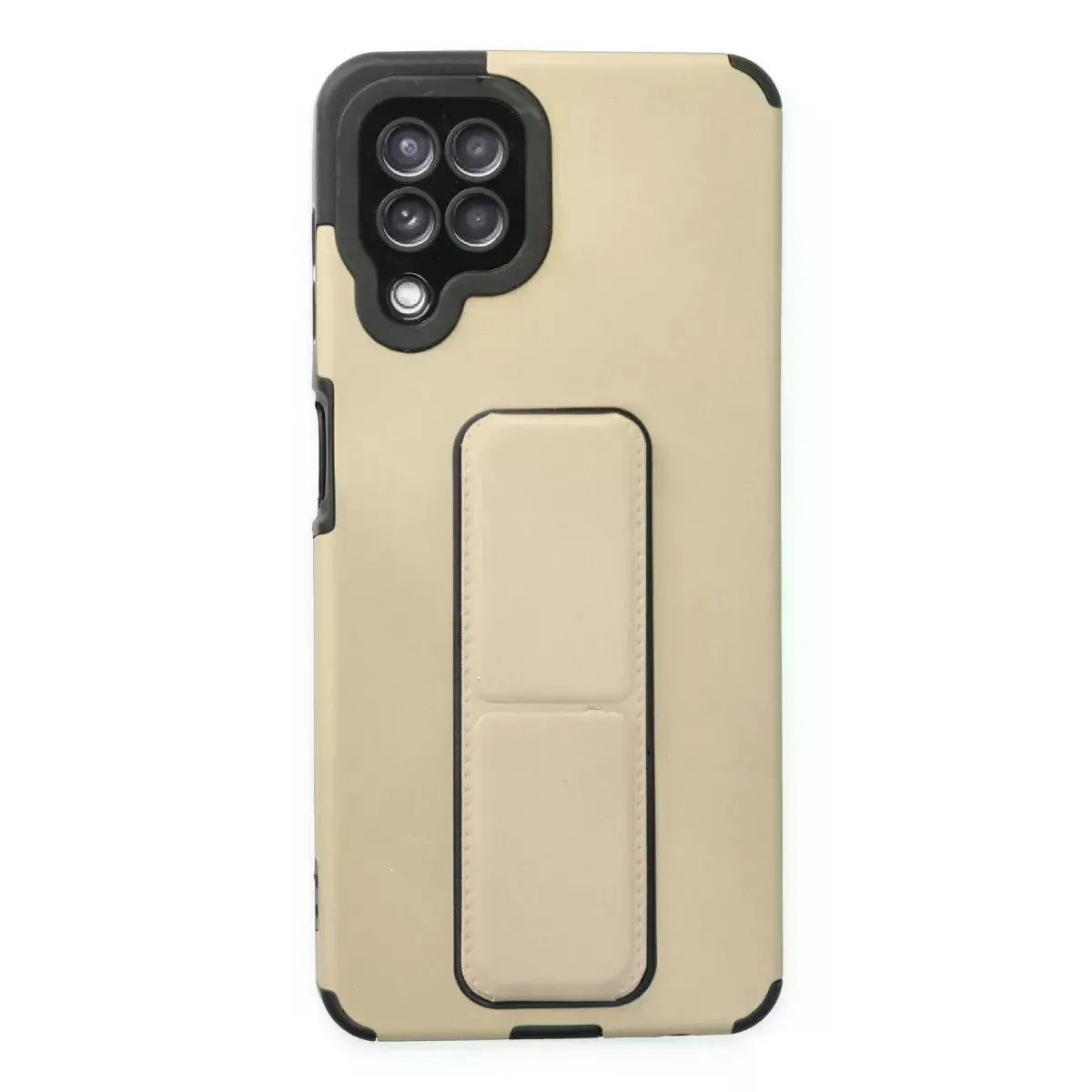 Samsung Galaxy A22 Kılıf Mega Standlı Silikon - Gold
