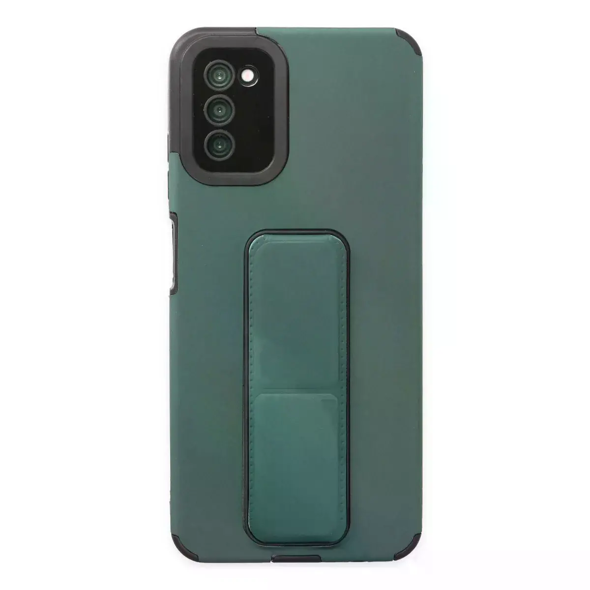 Samsung Galaxy A03s Kılıf Mega Standlı Silikon - Yeşil